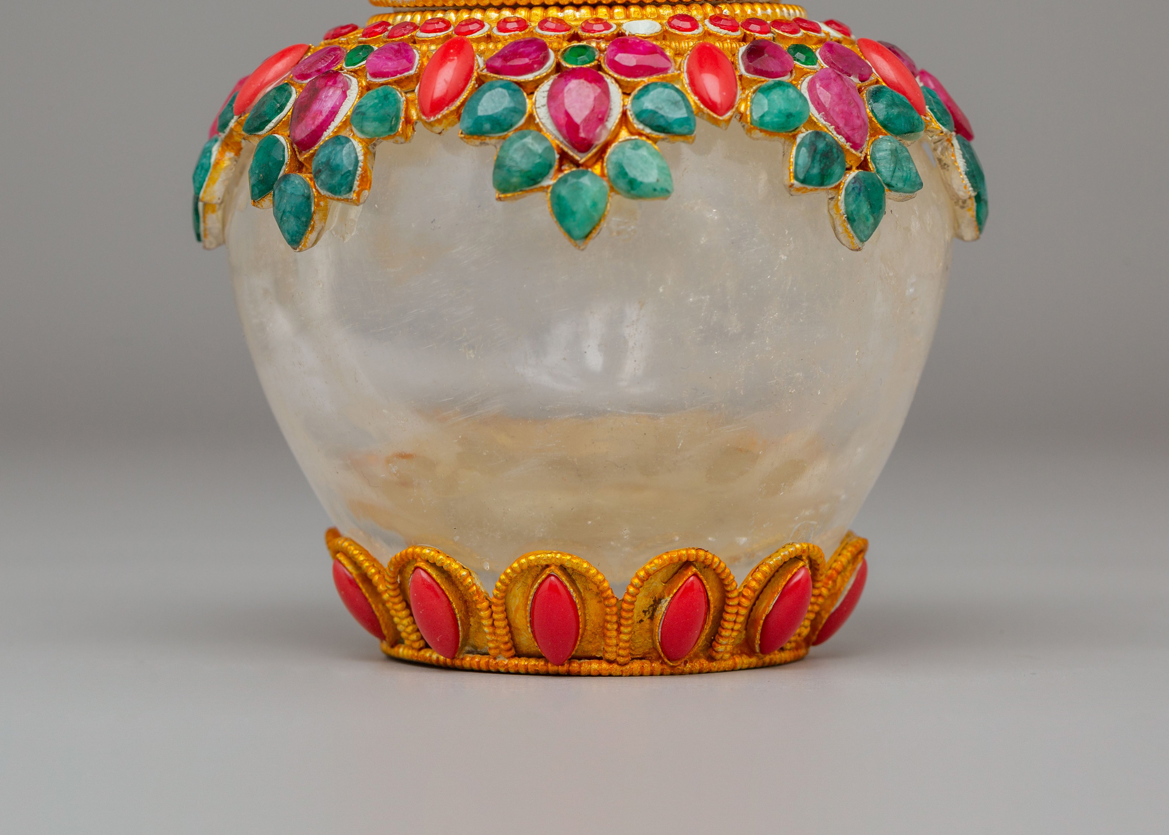 Handmade Decorative Crystal Rice Pot | Spiritual Home Decor