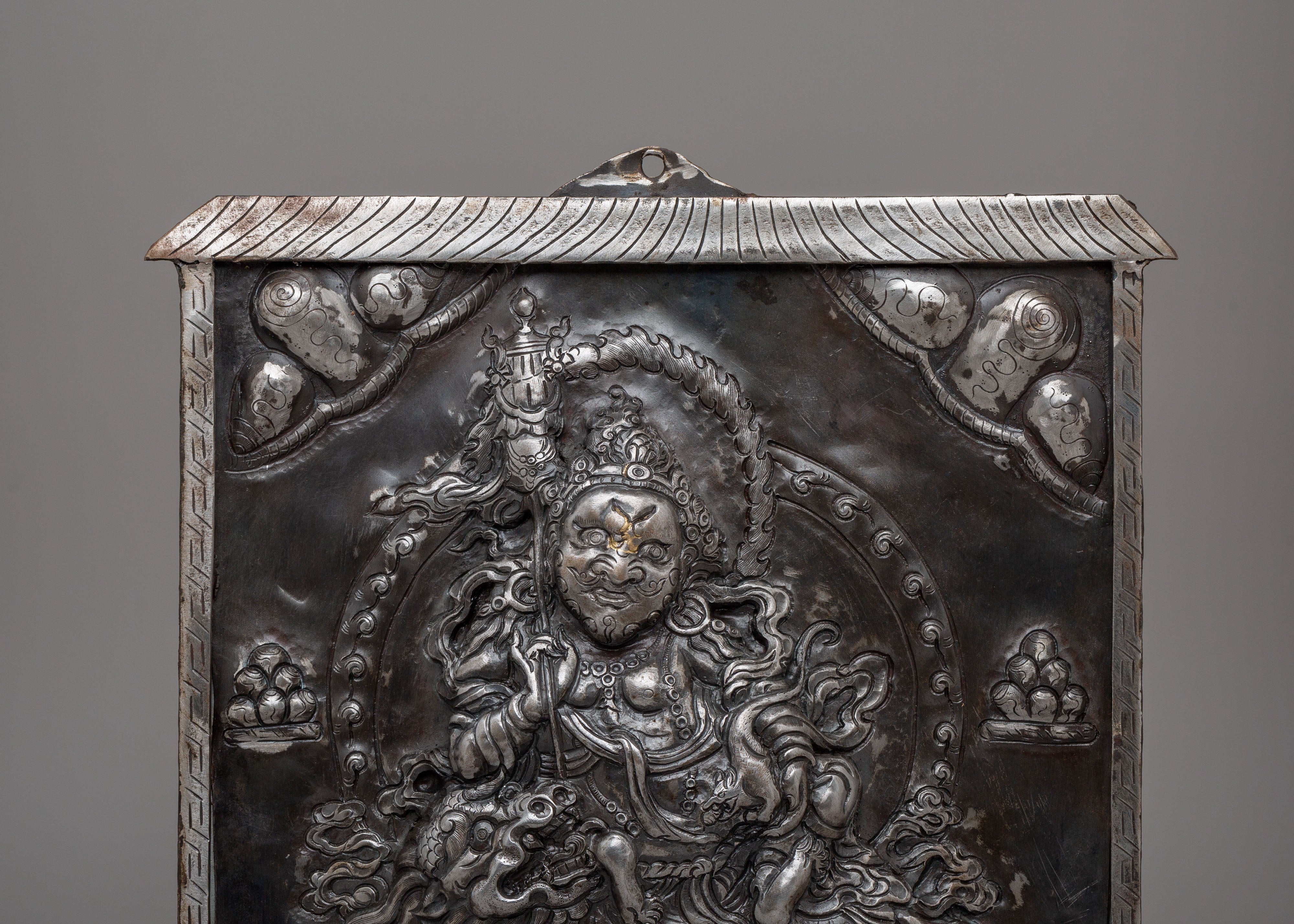Handcrafted Namtoshe Wall Hanging | Buddhist Guardian Deity Art