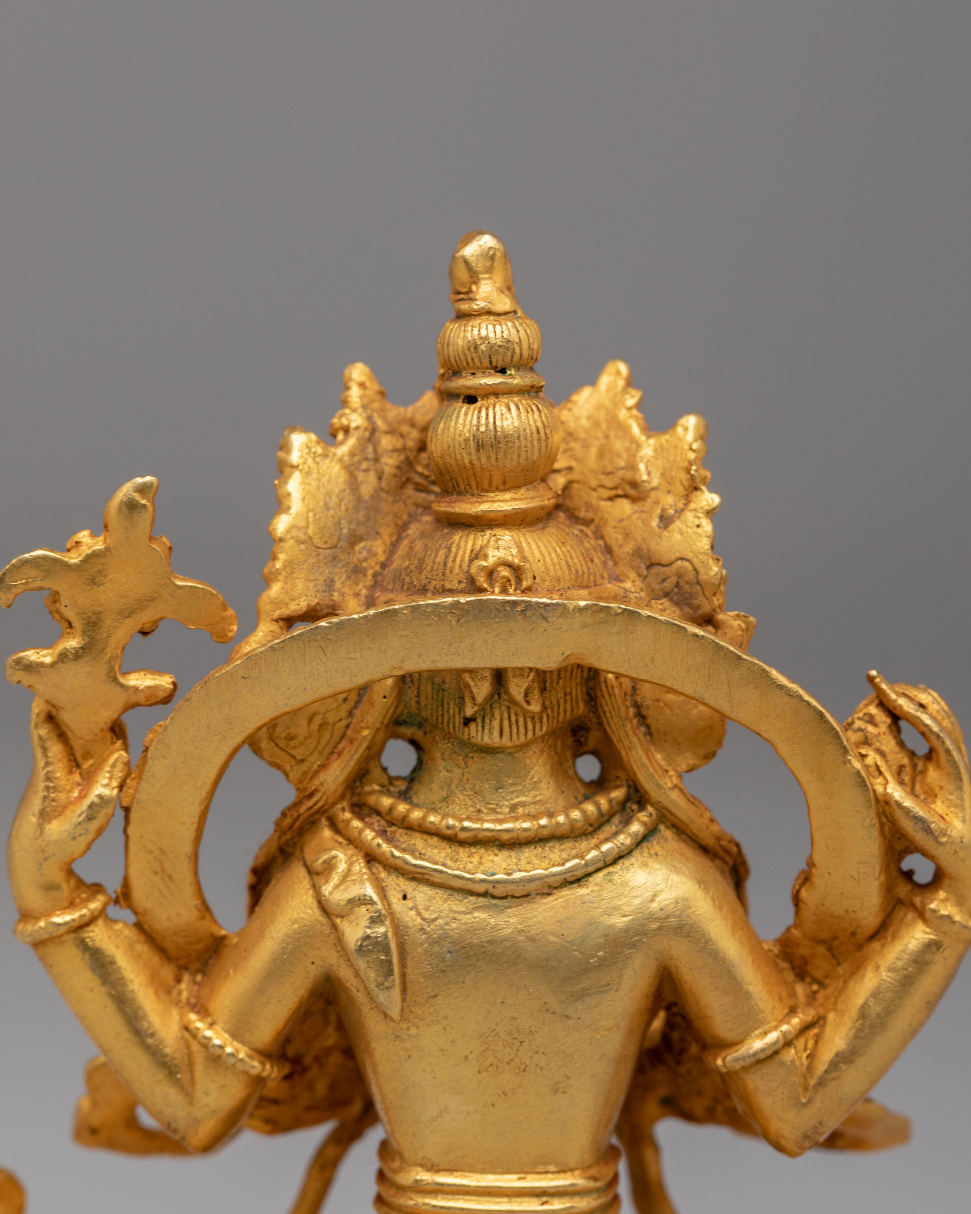 Sacred Chenrezig Buddhist Statue | Copper Altar Figurine