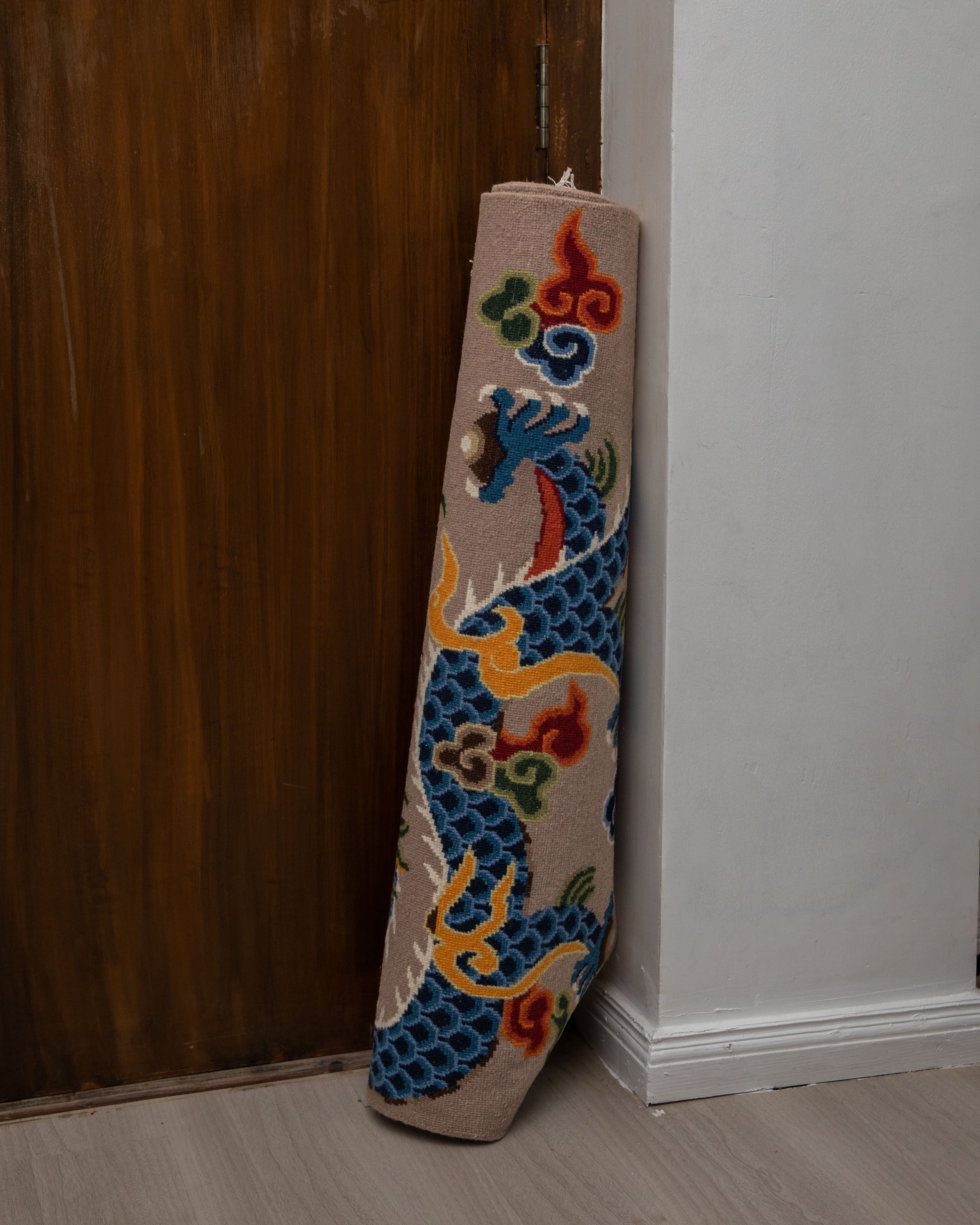 Decorative Himalayan Floor Rug | Handmade Tibetan Decor