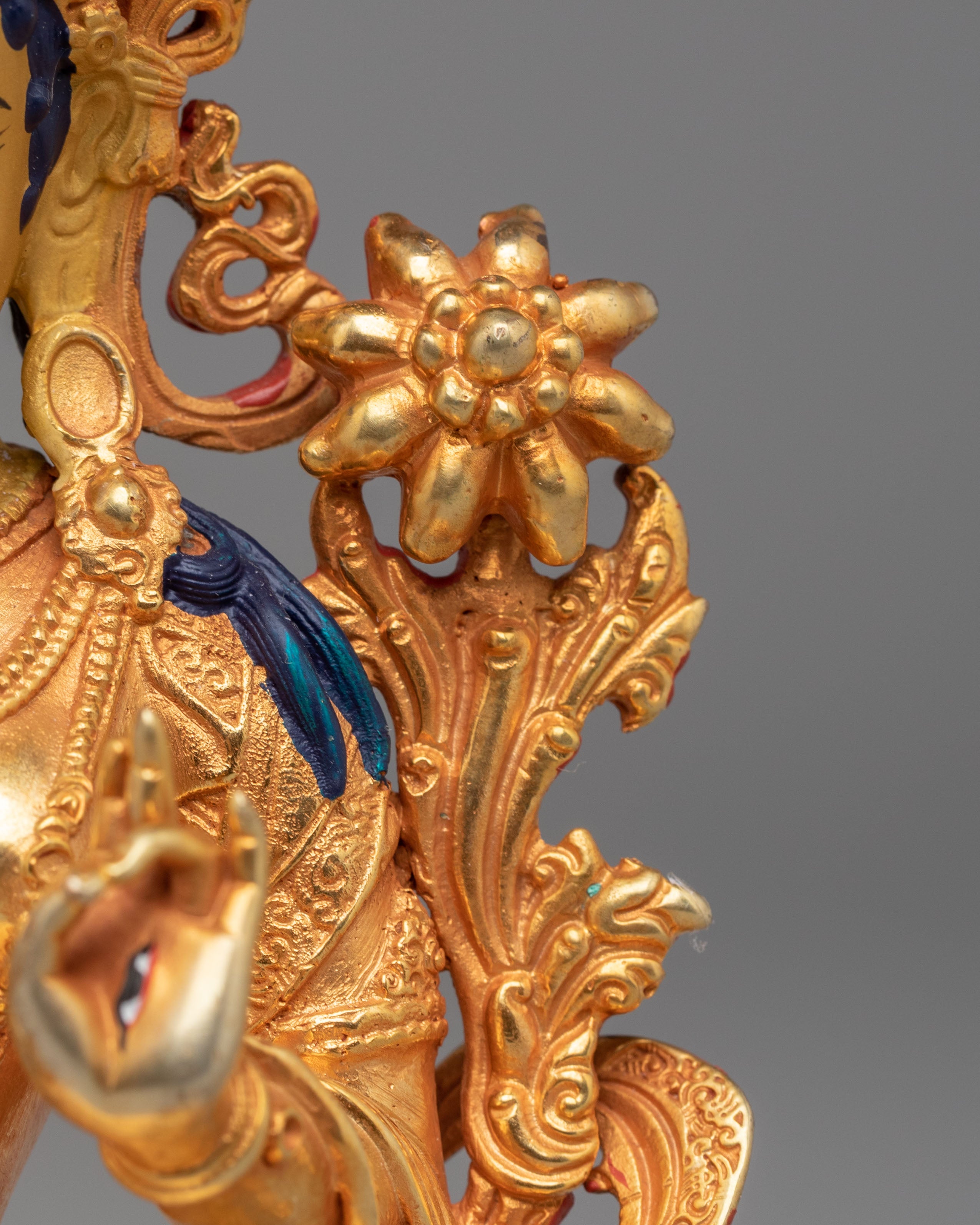 Himalayan White Tara Figurine | 24K Gold Plated Sculpture