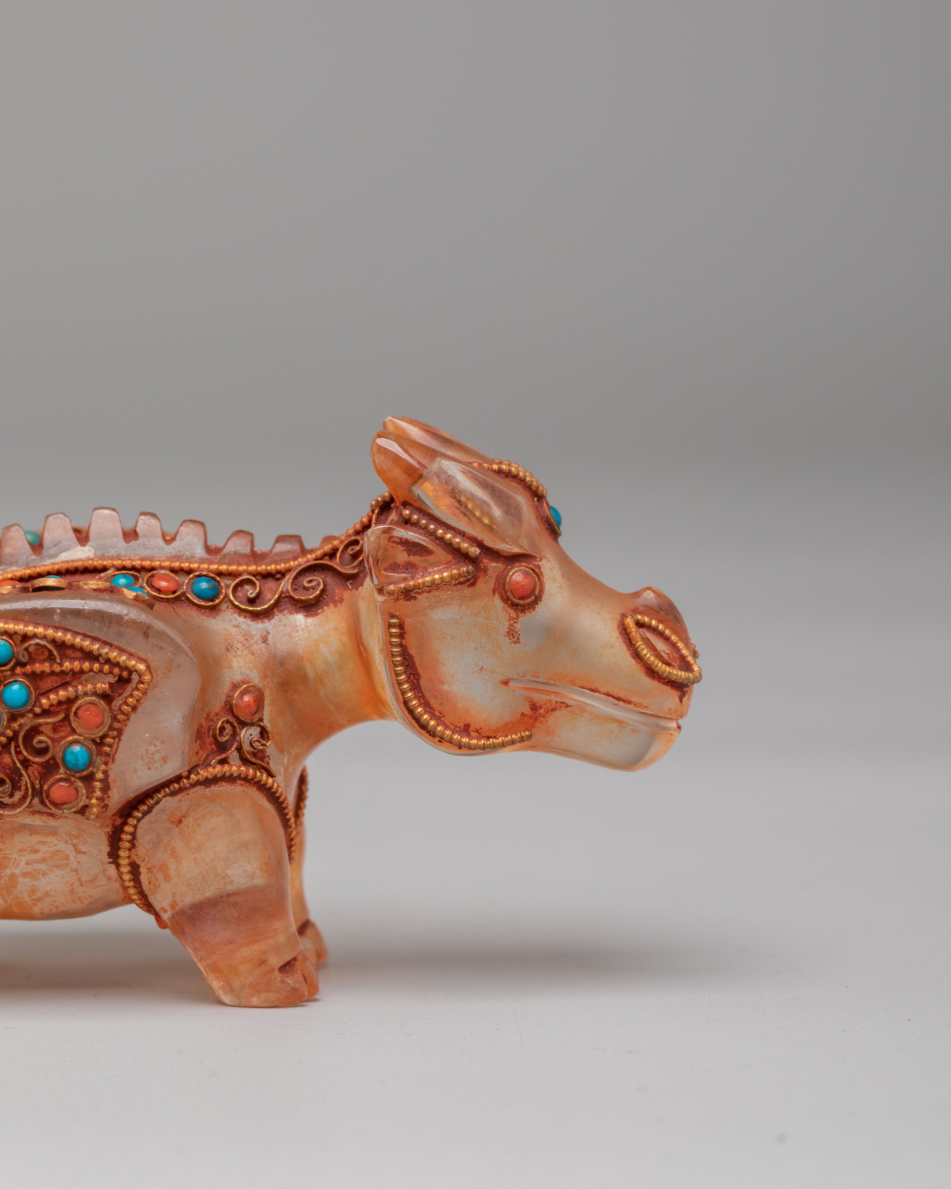 Himalayan Crystal Dragon | Copper & Gemstone Art