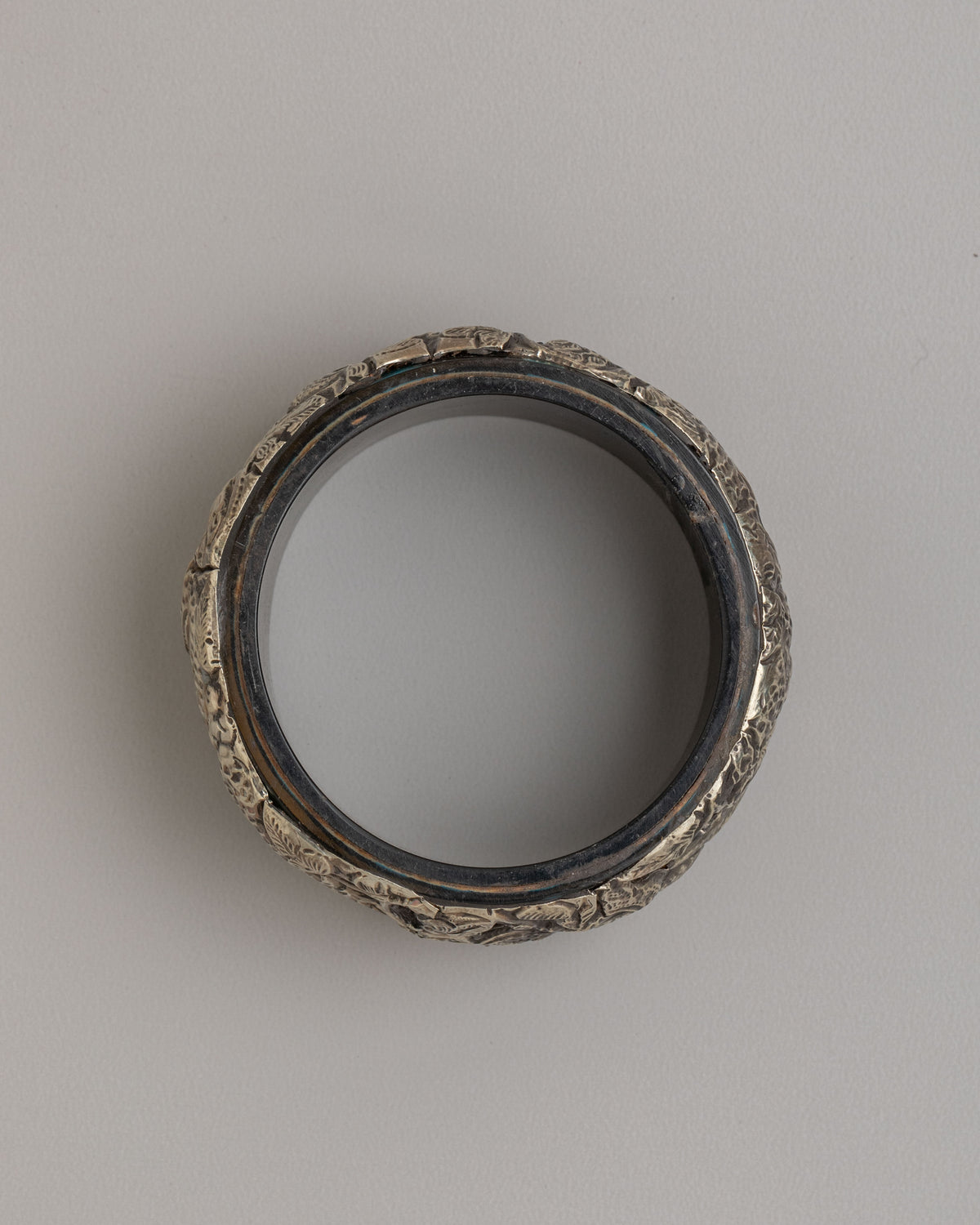 Traditional Buddhist Bracelet | Handmade White Metal Bracelet