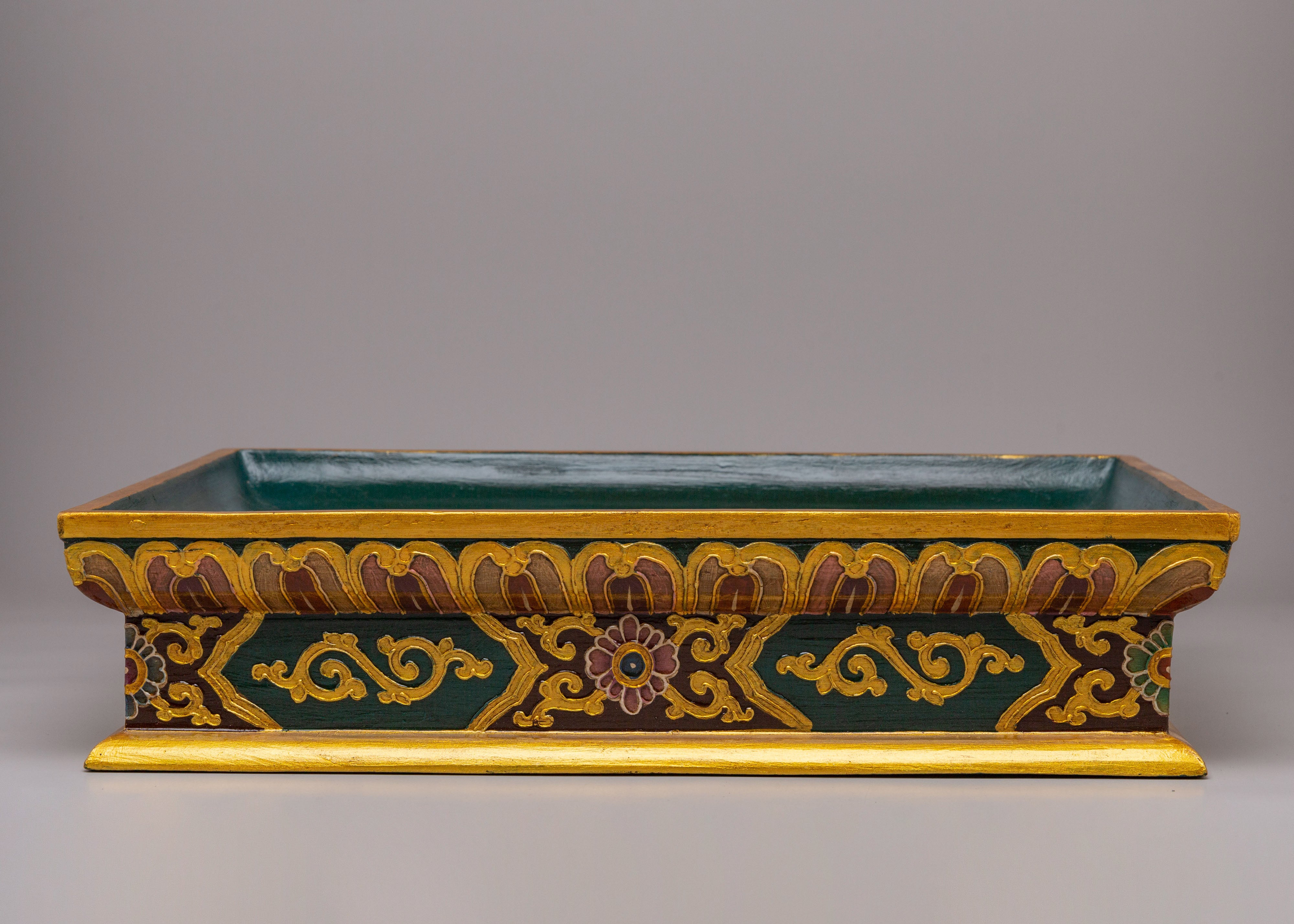 Traditional Wooden Tray | Hand Painted Sacred Decor