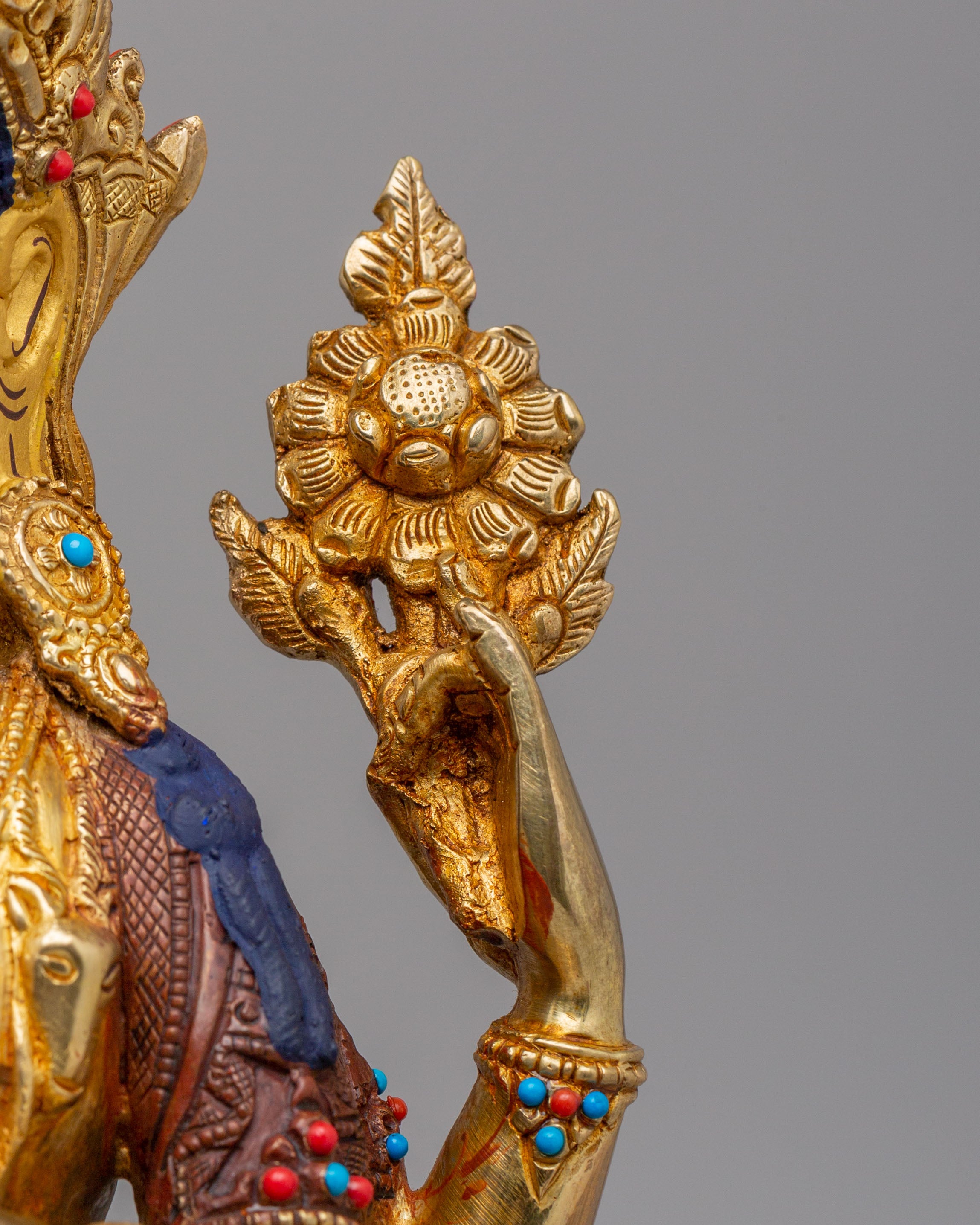 Traditional Chenrezig Statue | Tibetan Compassion Buddha Sculpture