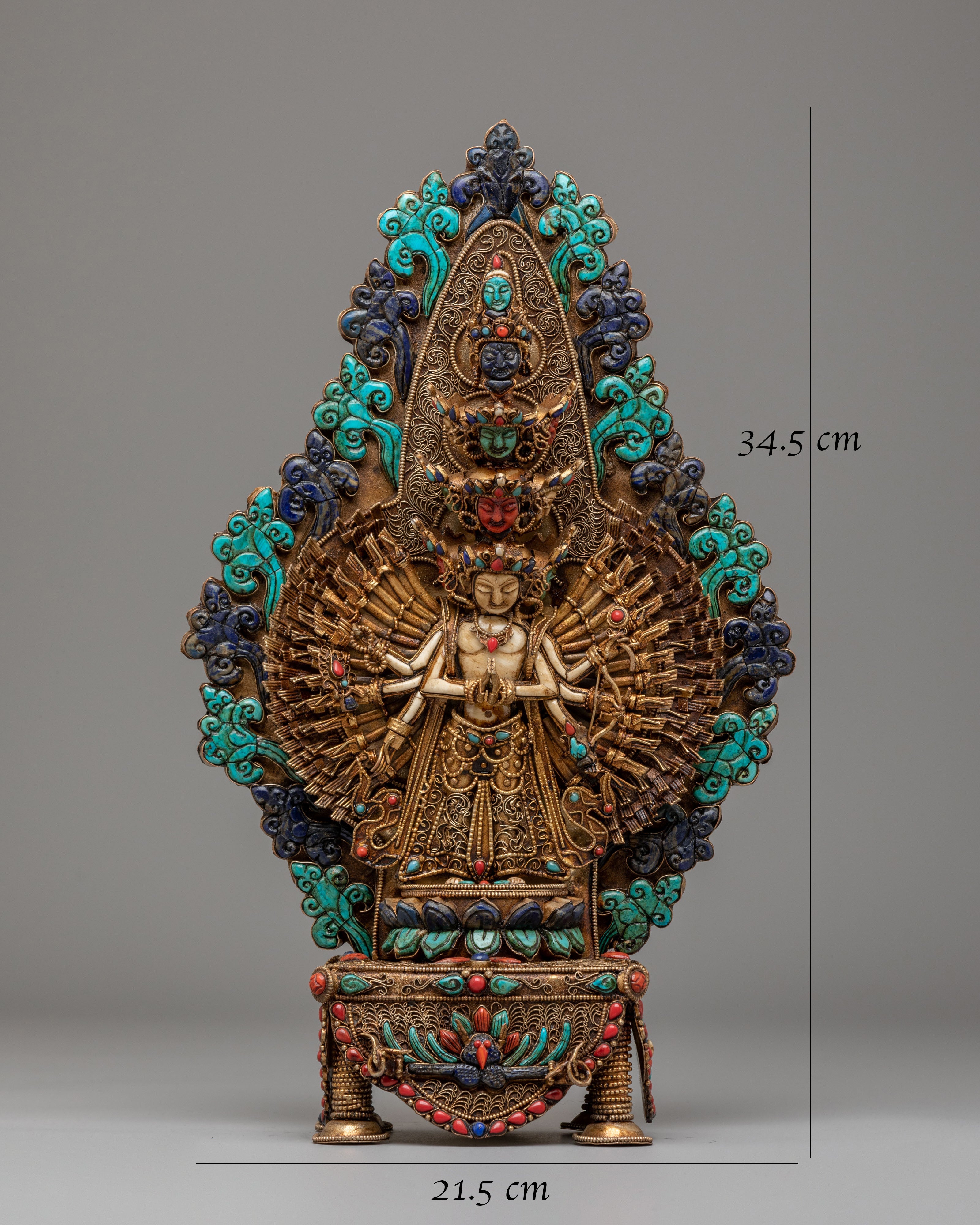 Traditional Thousand-Armed Chenrezig Statue | 1000 Arms Bodhisattva Artwork