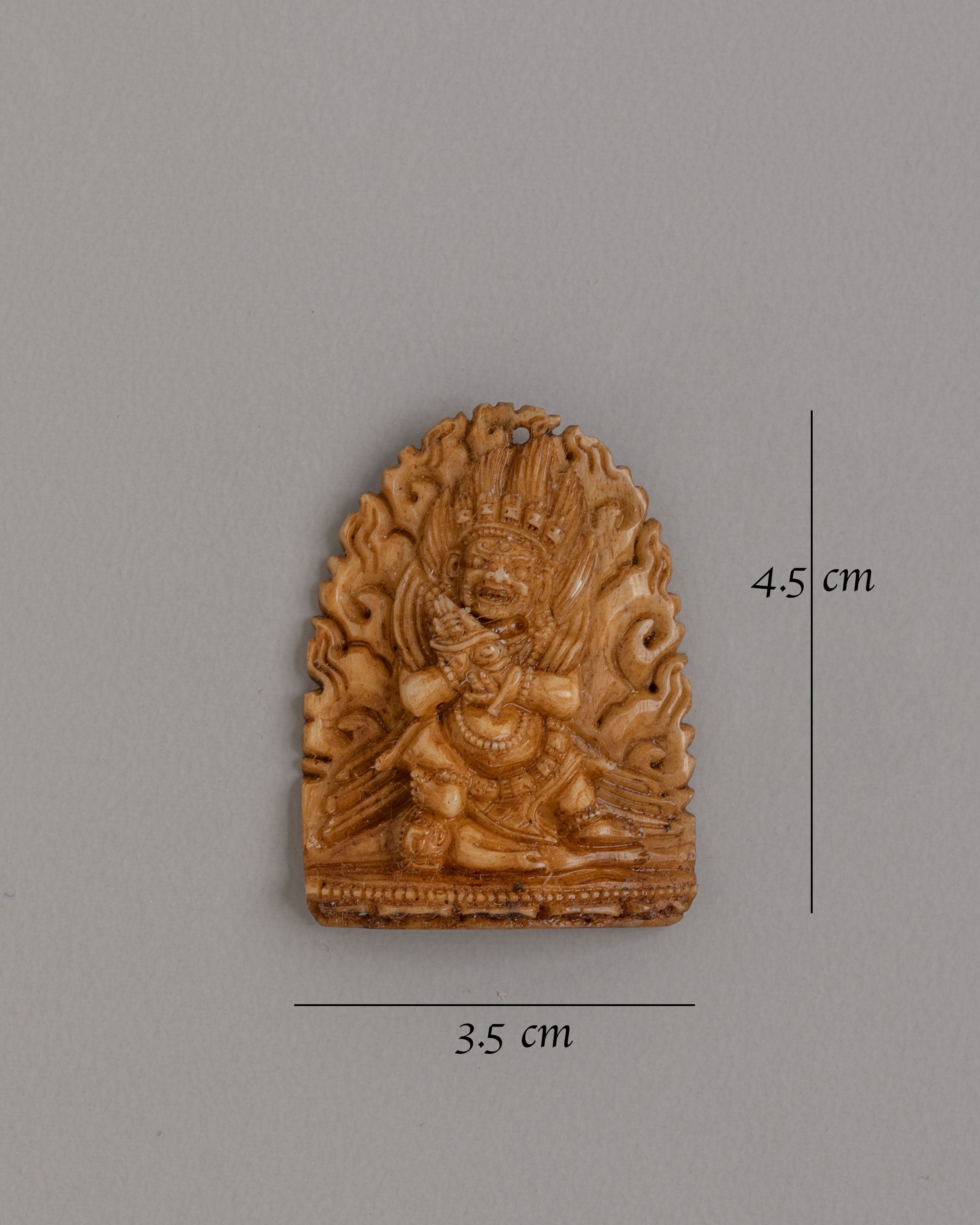 Sacred Mahakala Bone Sculpture | Handcrafted Tibetan Art