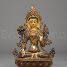 Traditional Spiritual White Tara Sculpture