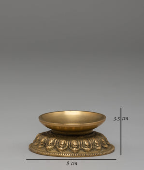 Oil Lamp for Offering | Handmade Brass Lamp for Rituals and Meditation