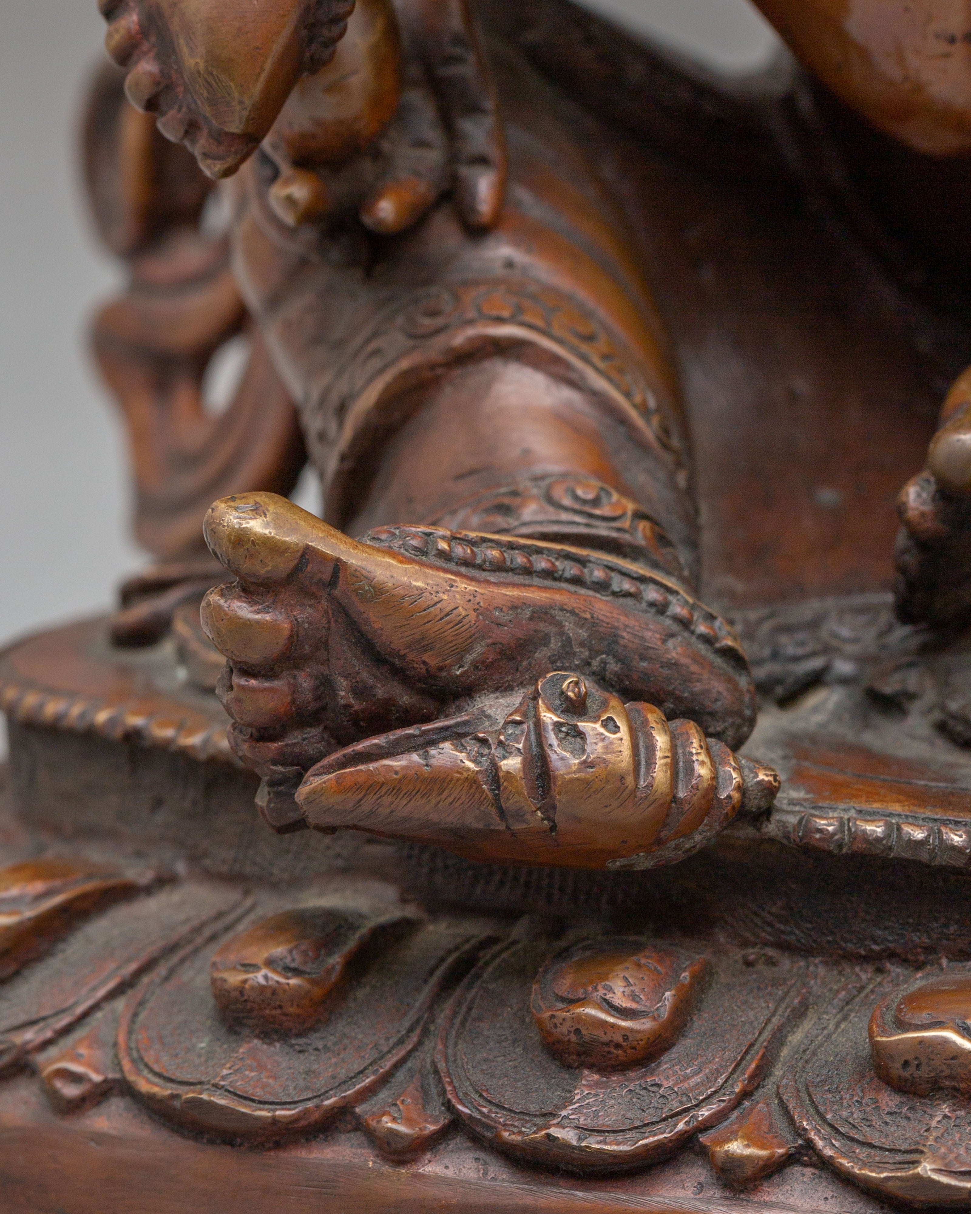 Buddhist Dzambhala with Consort Sculpture | Wealth Deity Statue