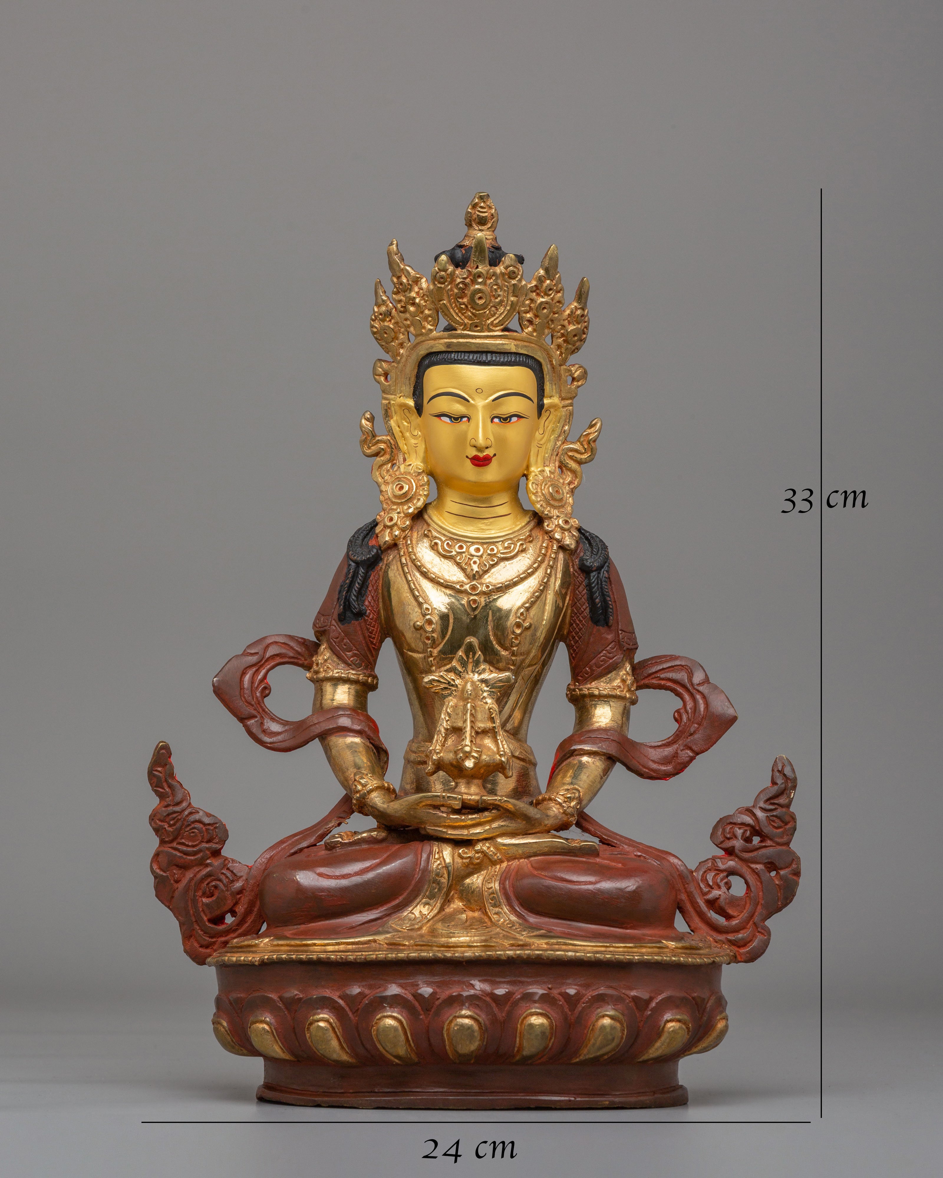 Himalayan Altar Amitayus Statue | Buddha of Longevity and Wisdom