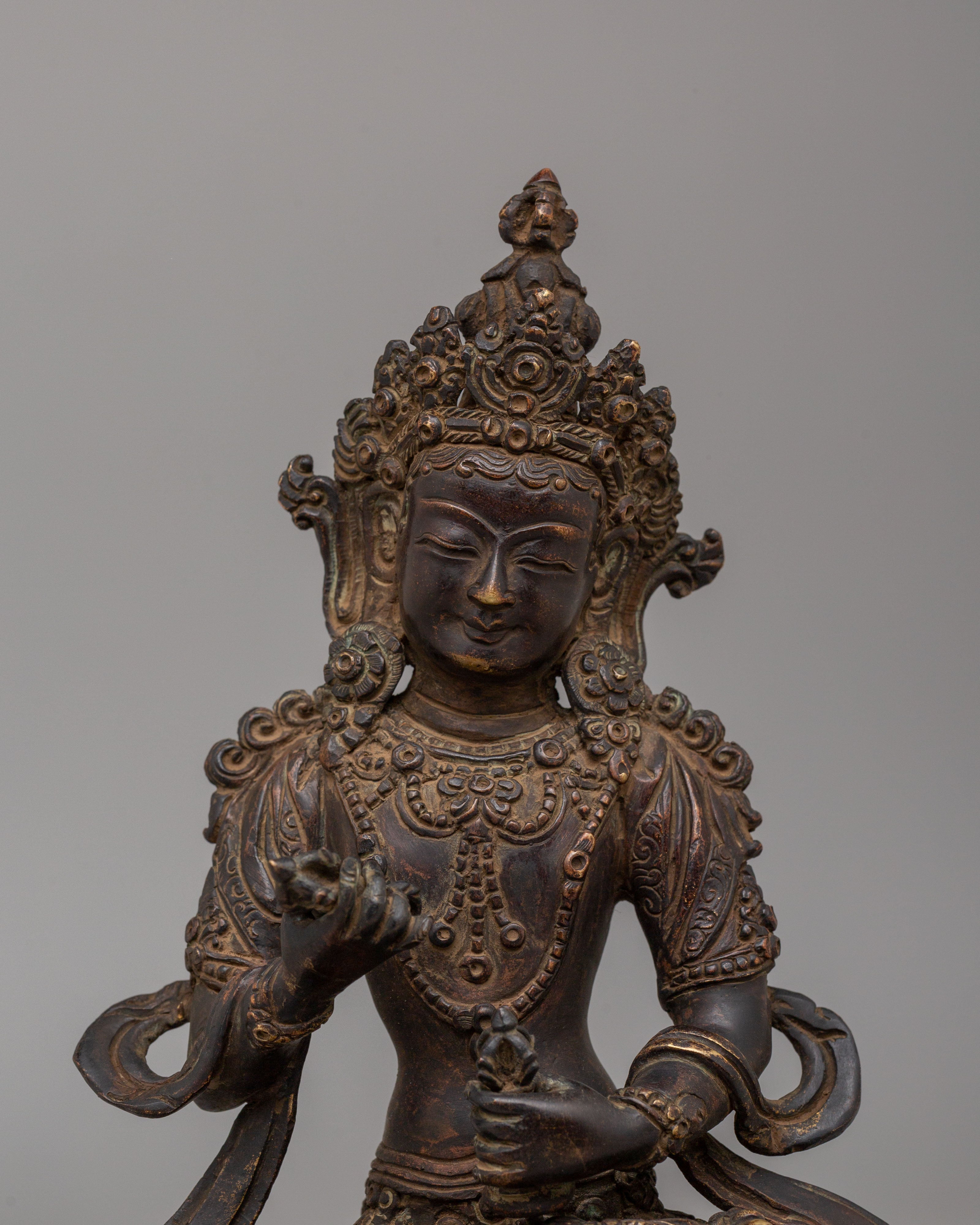 Sacred Vajrasattva Deity Statue | Copper Body Statue