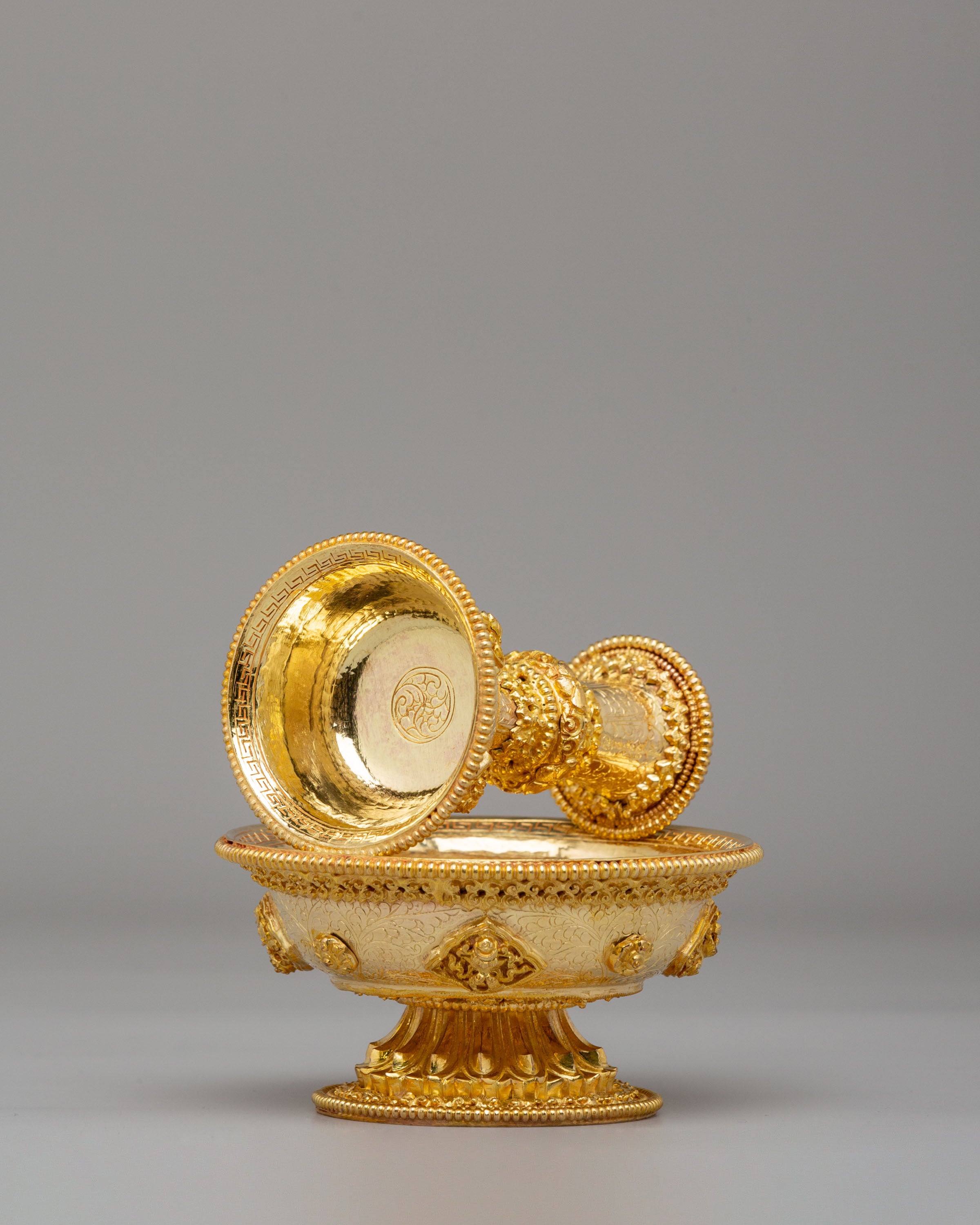 Handmade Serkyem Set | Tibetan Serkyem Offering Bowls