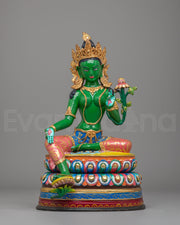 Green Tara Sculpture for Buddhist Altars 