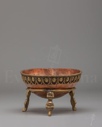 Tibetan Kapala Skull Cup With Stand