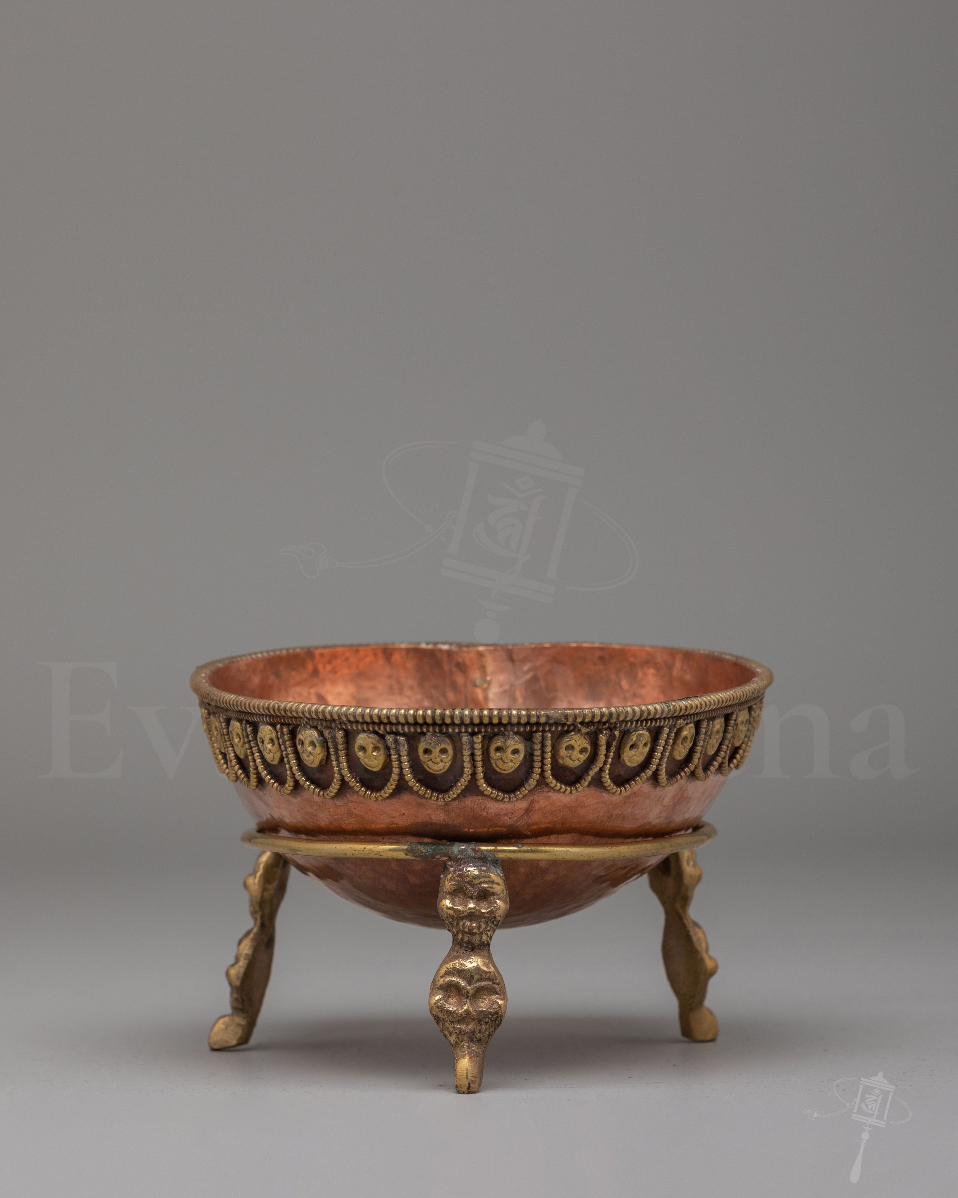 Tibetan Kapala Skull Cup With Stand