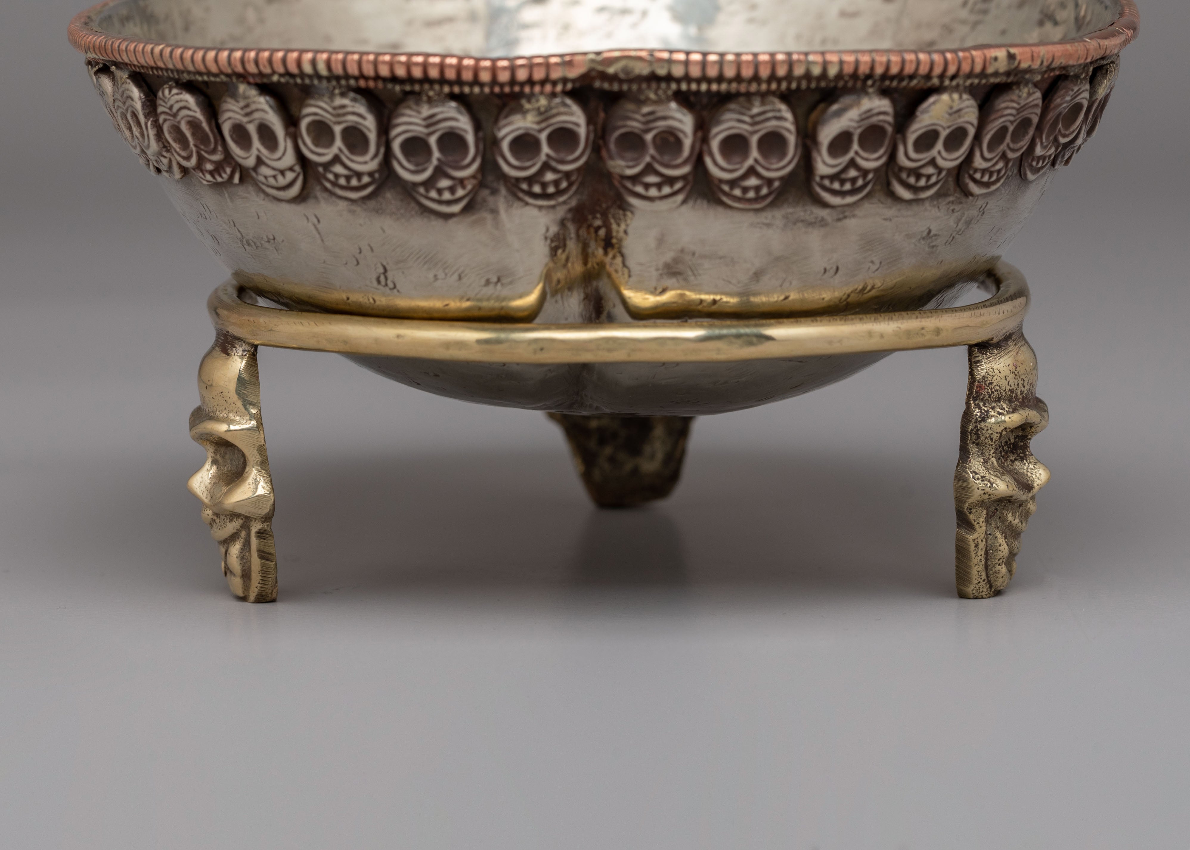 Tibetan Sacred Ritual Kapala | Handmade Skull Cup