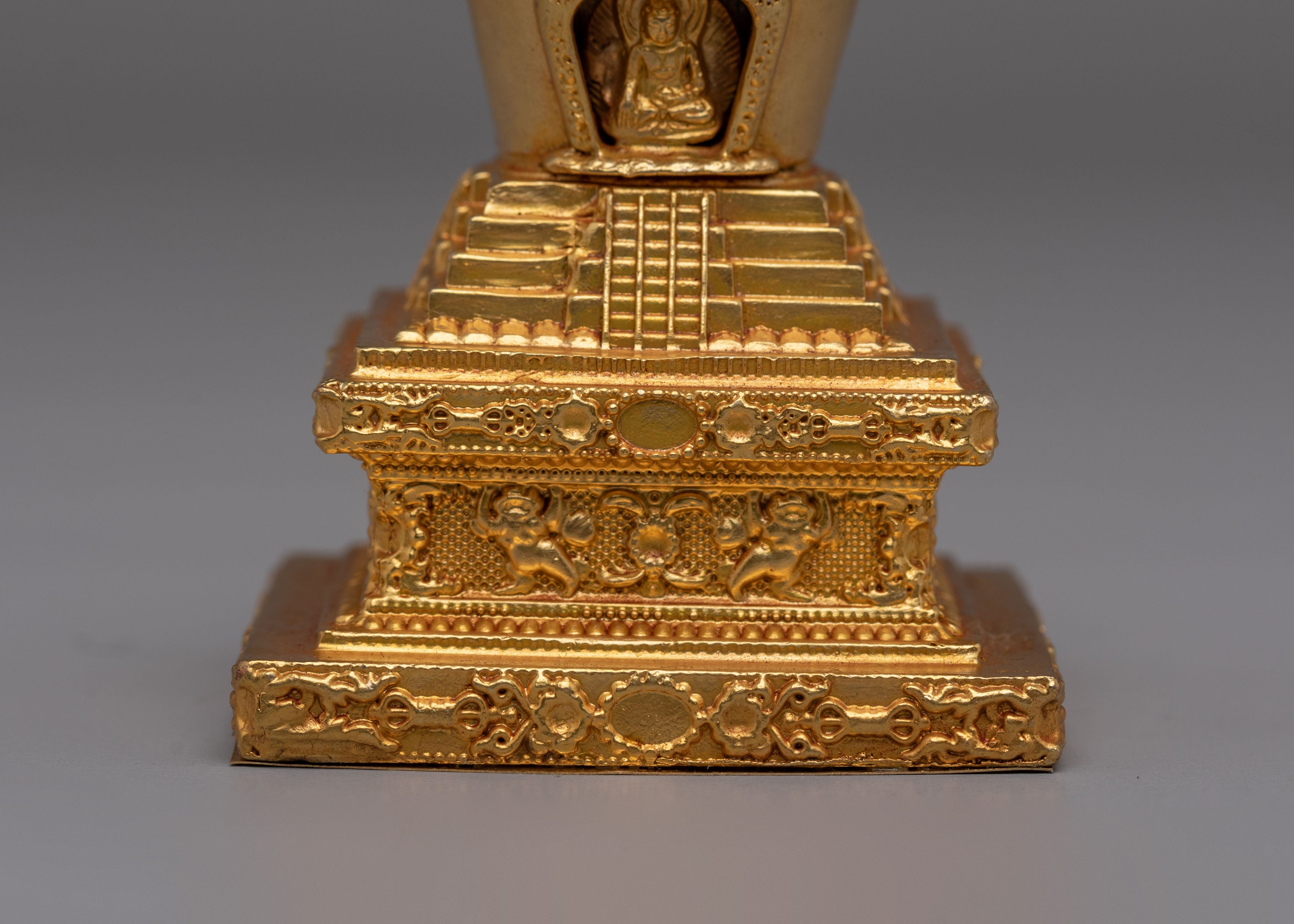 Handcrafted Descent from Heaven Stupa | Symbol of Enlightenment