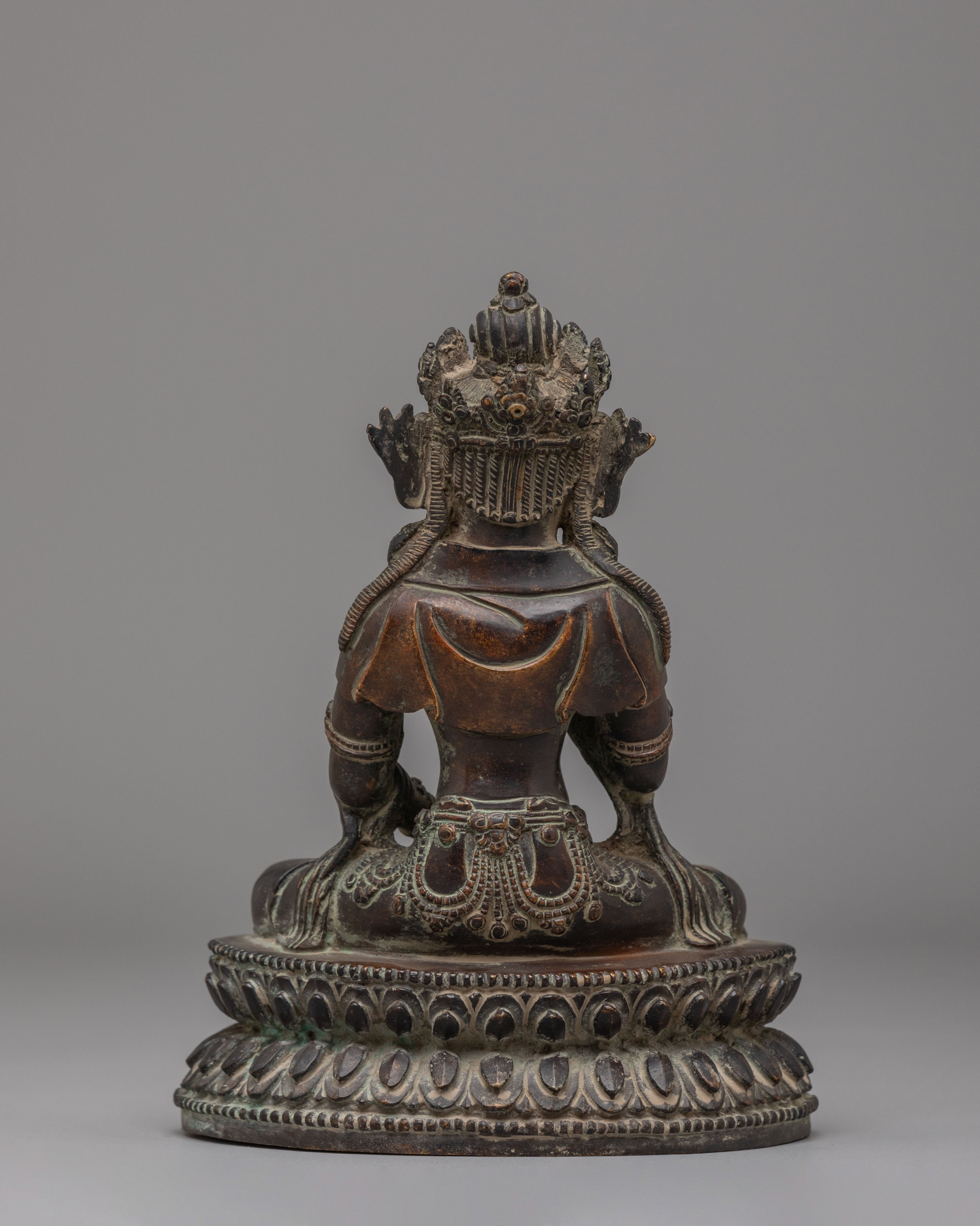 Tibetan Mitrugpa Figurine | Oxidized Copper Buddhist Sculpture