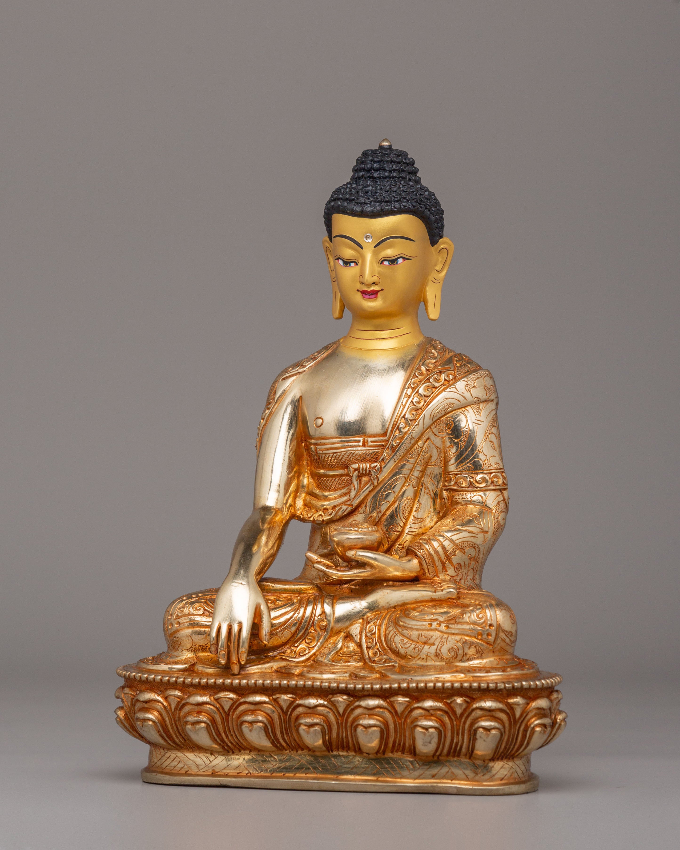 Sacred Shakyamuni Buddha Divine Statue | Handcrafted Tibetan Buddhist Art