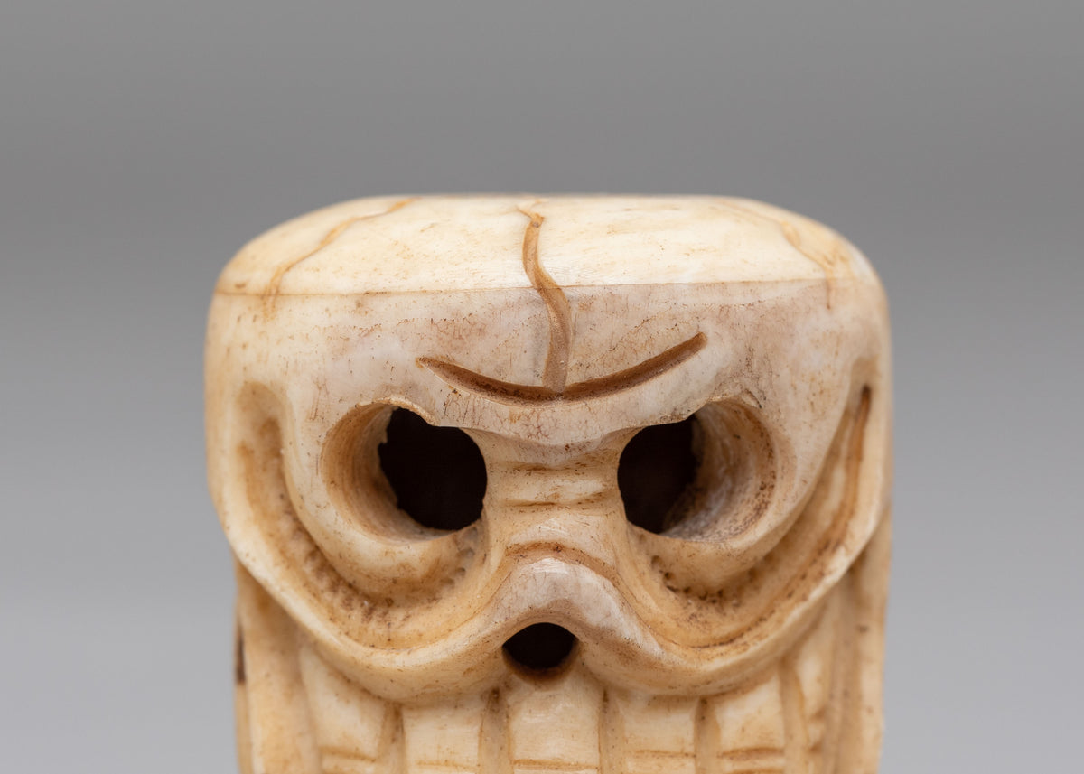 Tibetan Buddhist Skull Carving | Handcrafted Buddhist Decor