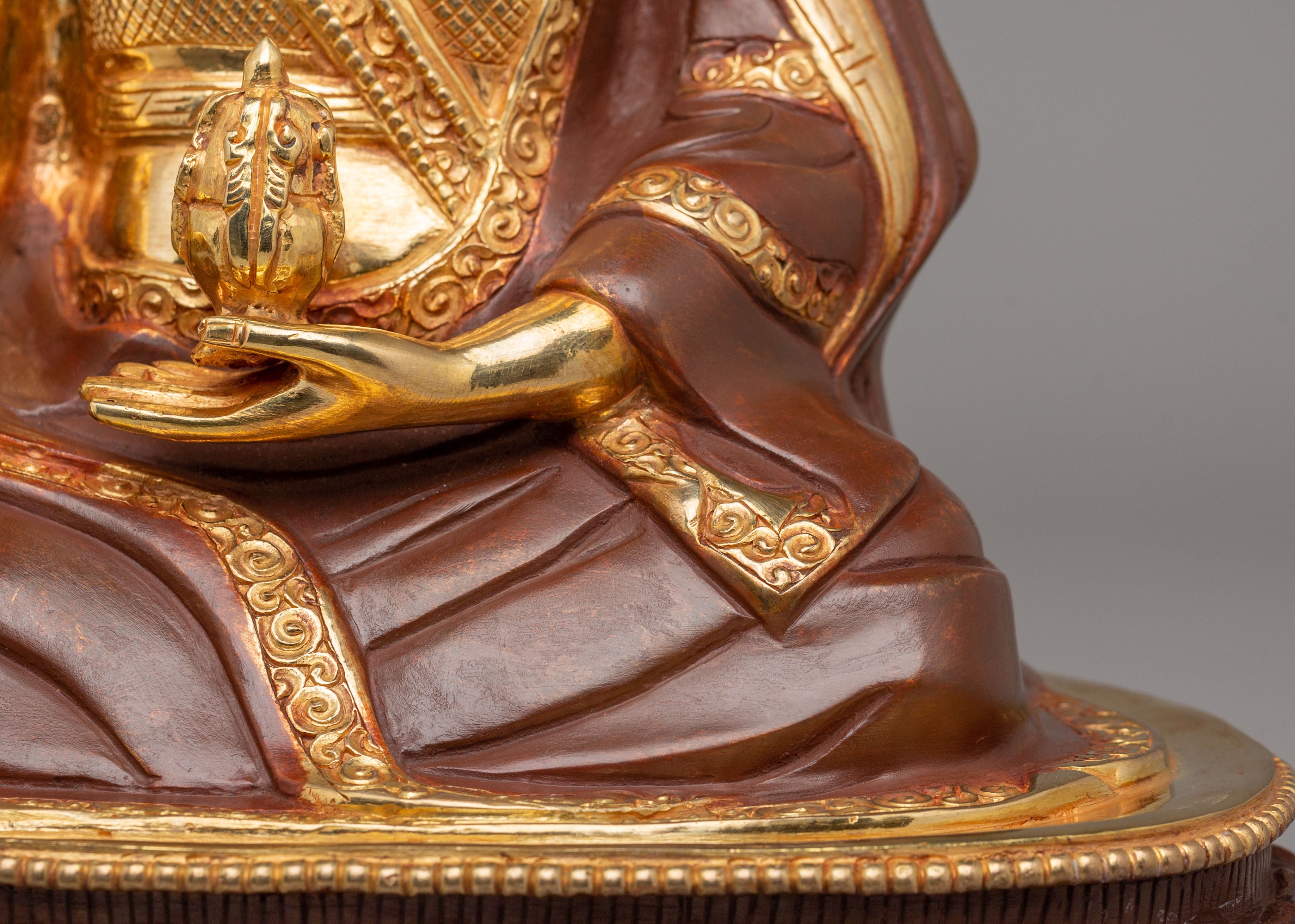 Vajrayana Guru Shapdum Statue | Handcrafted Tibetan Buddhist Master Figure