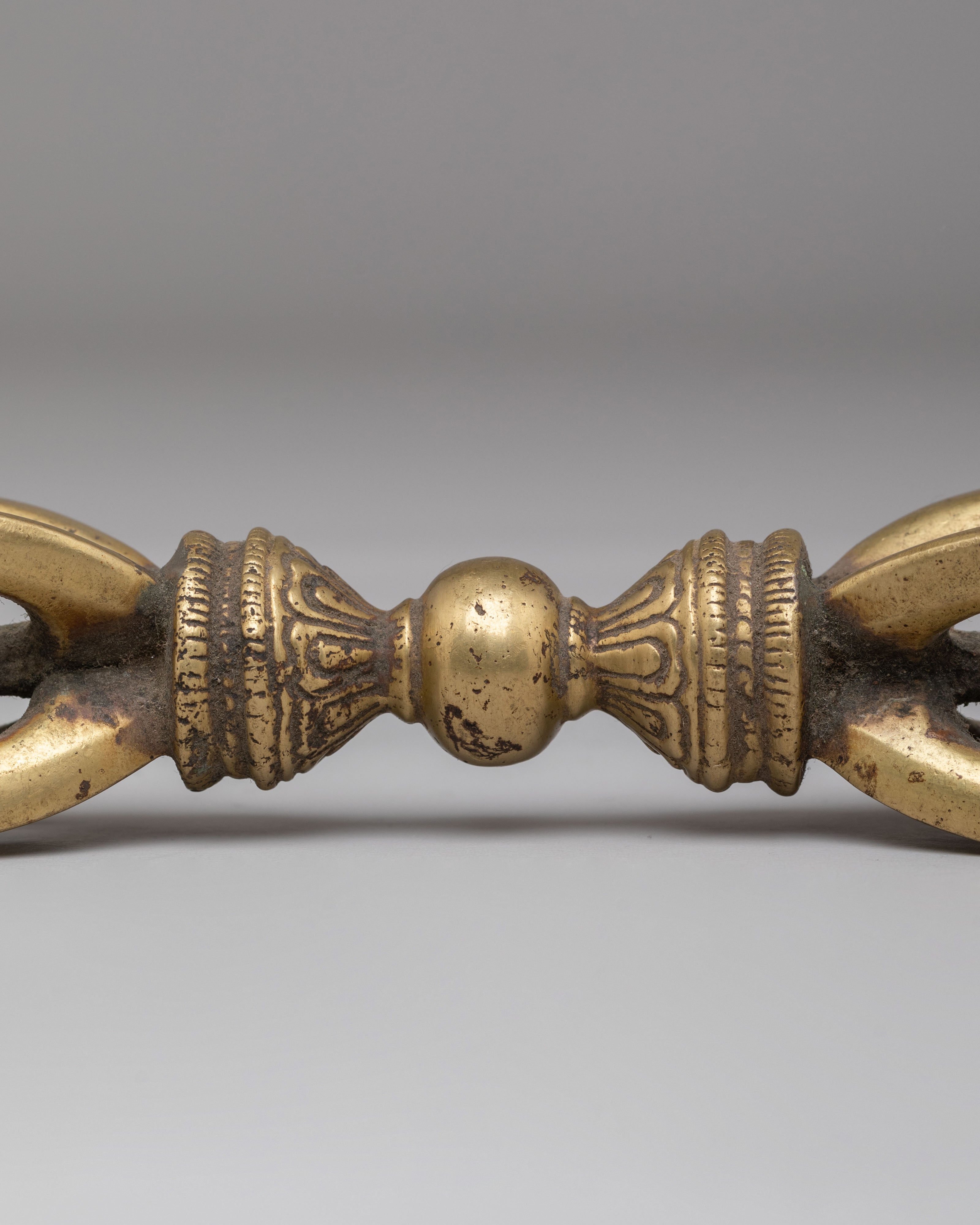 Sacred Tibetan Vajra Ritual Tool | 3-Pronged Open Vajra for Meditation & Rituals