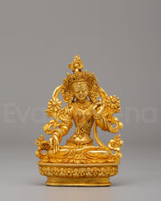 Traditional White Tara Altar Statue