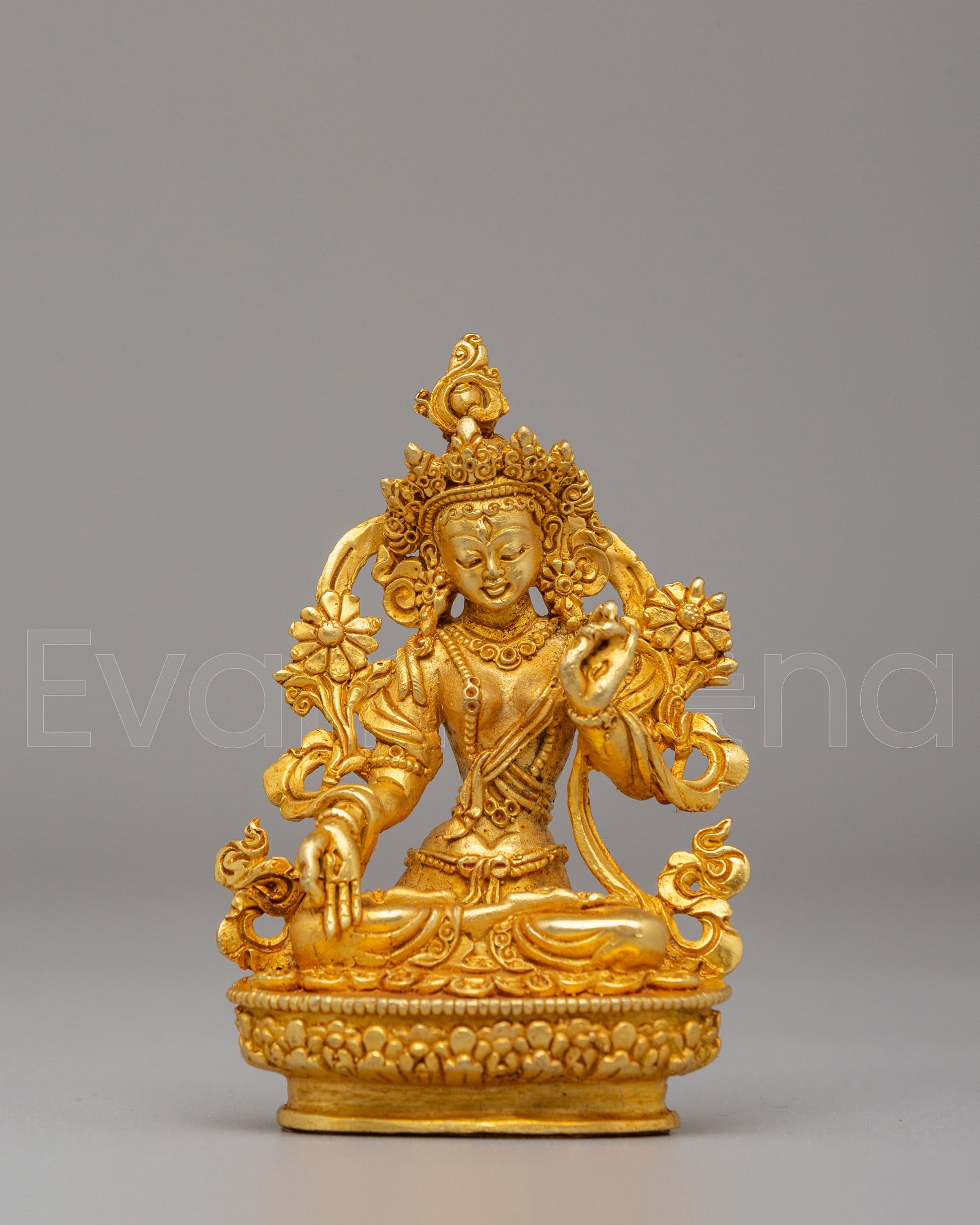 Traditional White Tara Altar Statue
