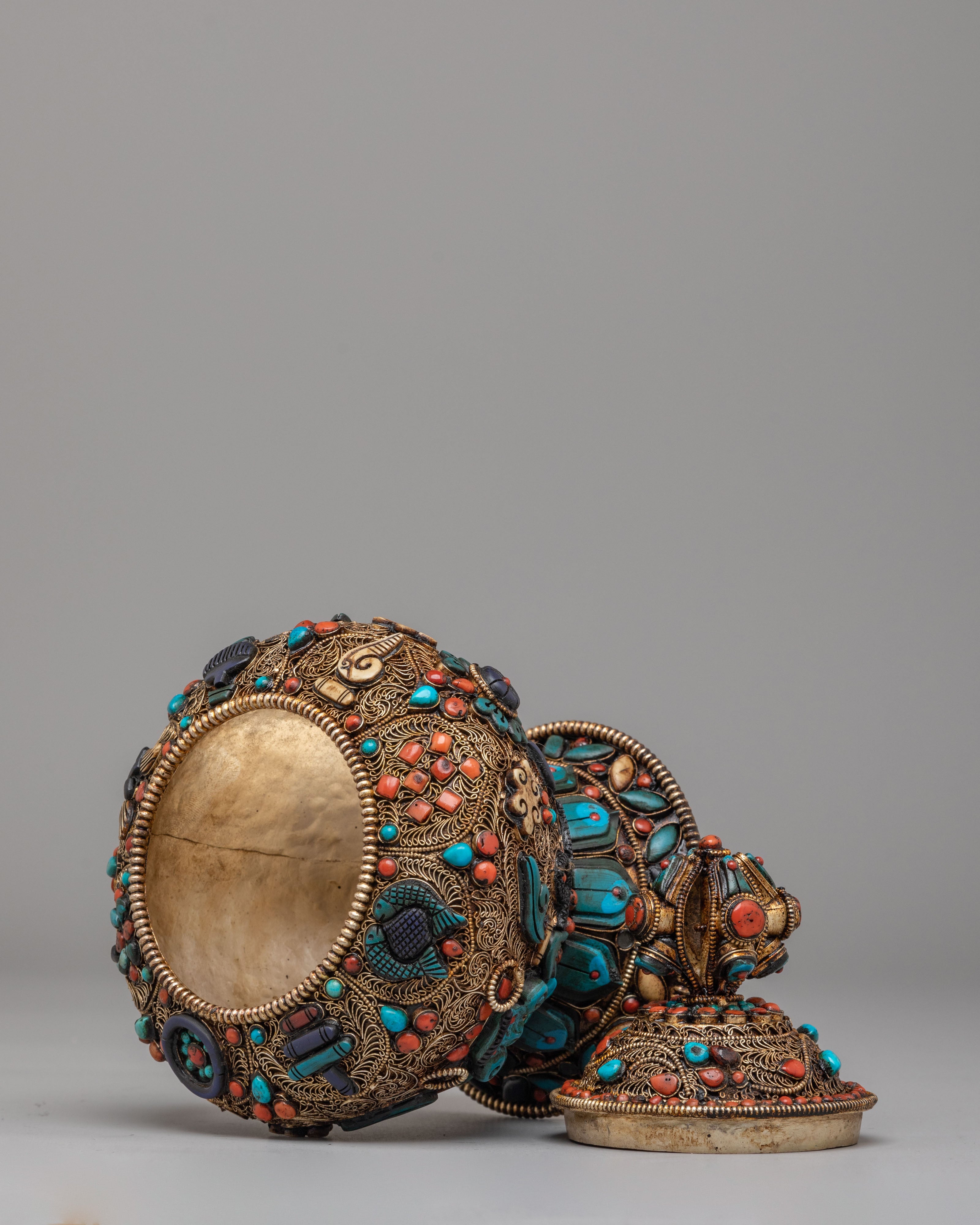 Buddhist Ceremonial Rice Pot Vessel | Spiritual Symbolism for Blessings