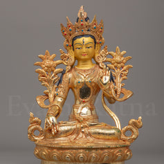 Traditional White Tara Sculpture