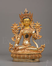 Traditional White Tara Sculpture