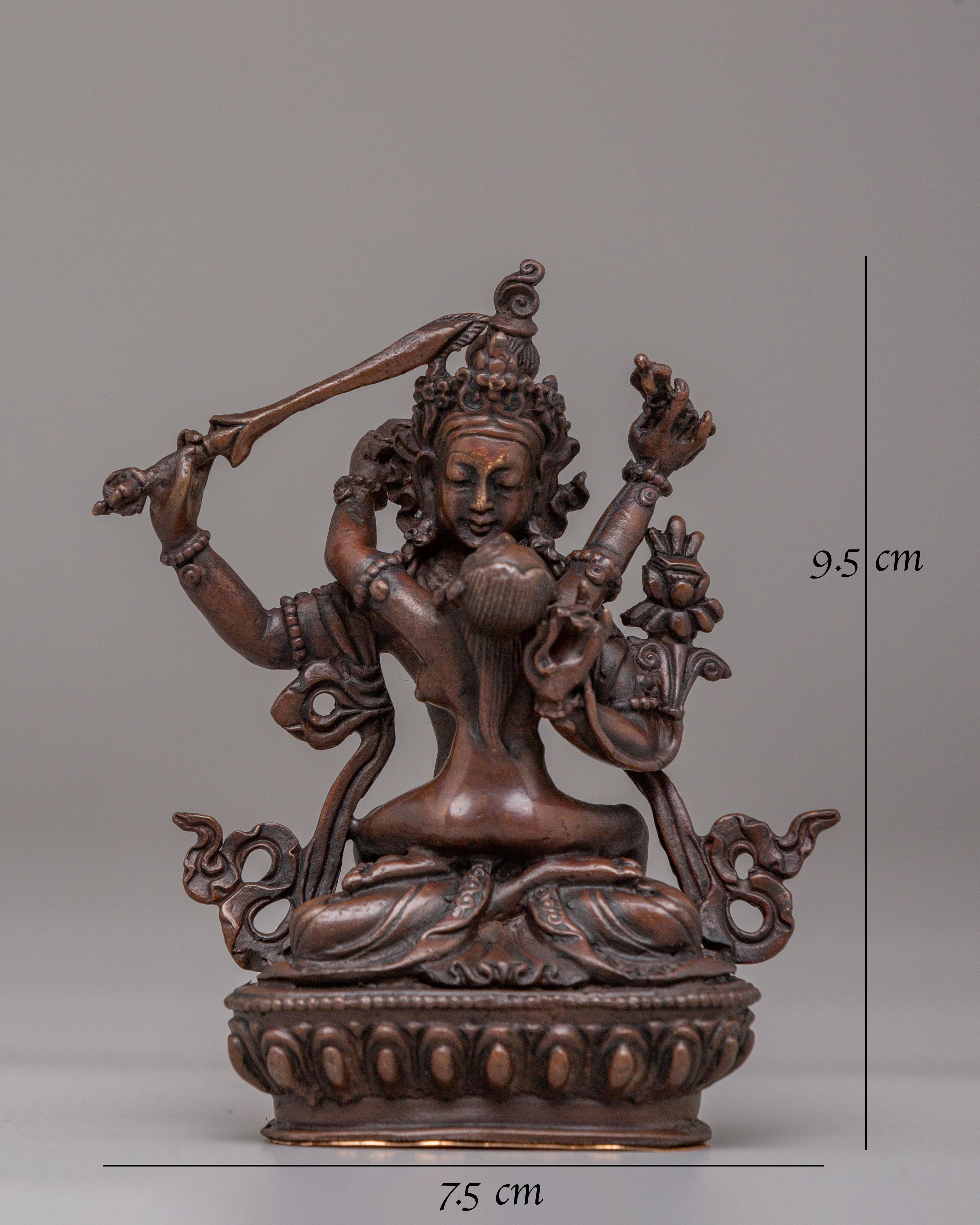 Manjushri With Consort Sculpture | Symbol of Wisdom