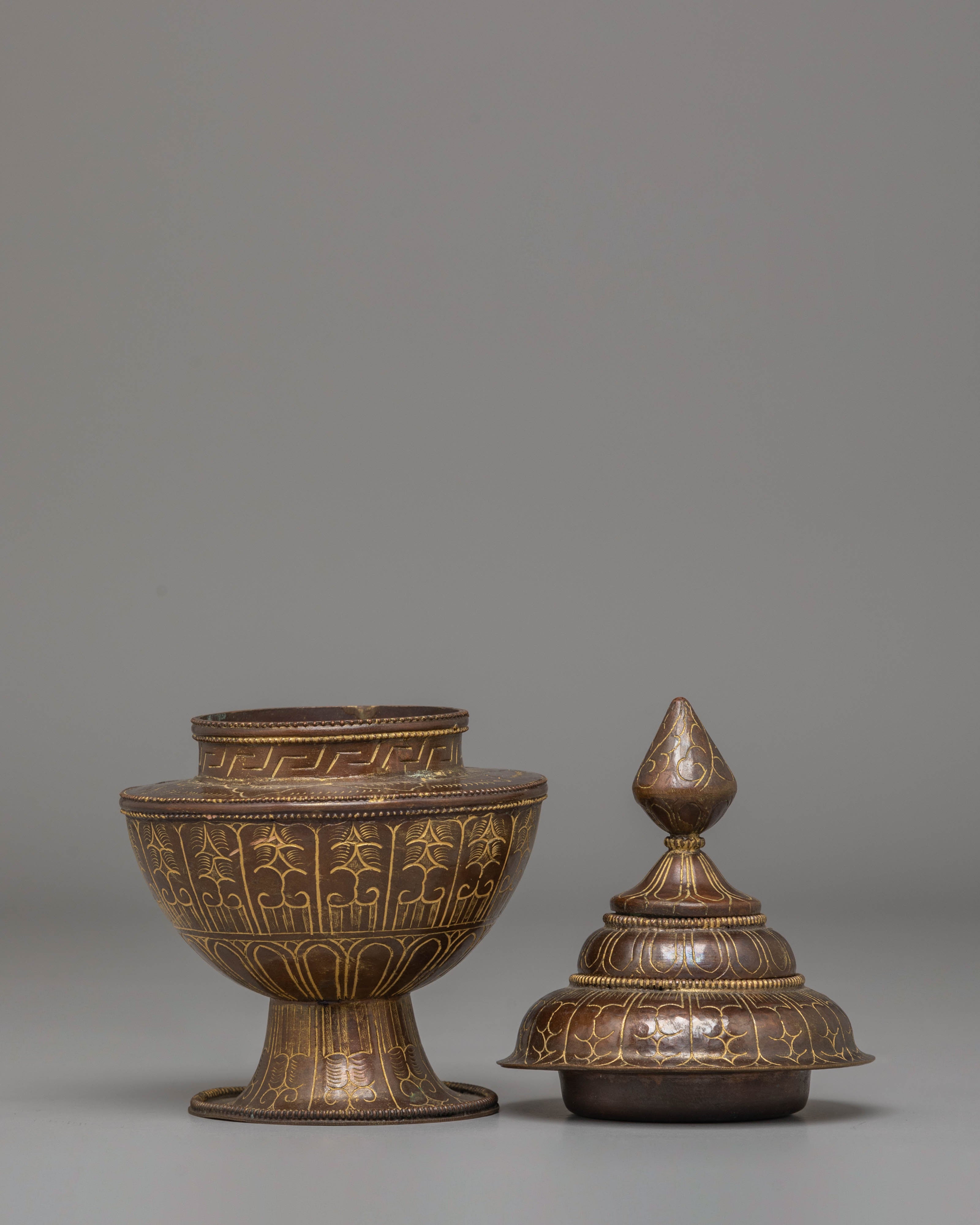Handcrafted Buddhist Rice Pot | Sacred Offering Vessel for Rituals & Blessings