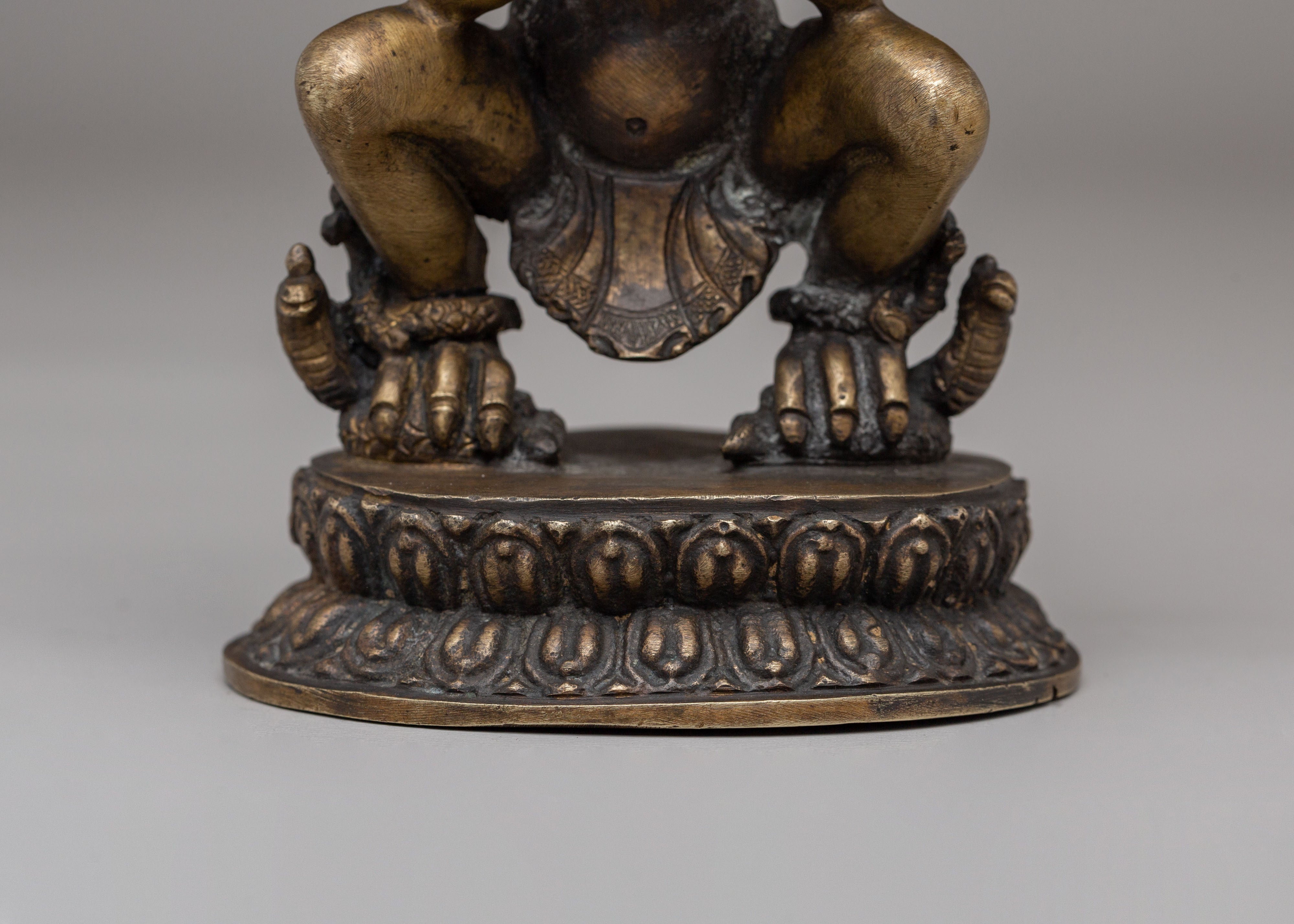 Protective Garuda Deity Statue | Handcrafted Bronze Sculpture for Spiritual Home Decor