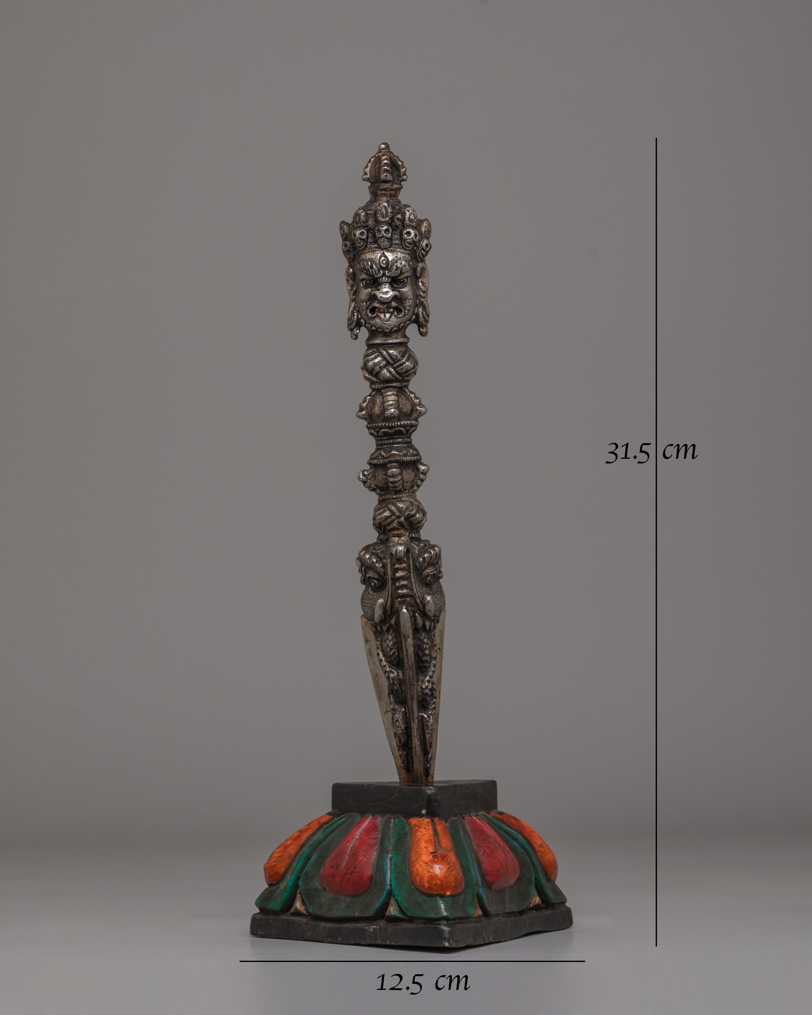 Traditional Tibetan Phurba Dagge | Ritual Dagger for Altar