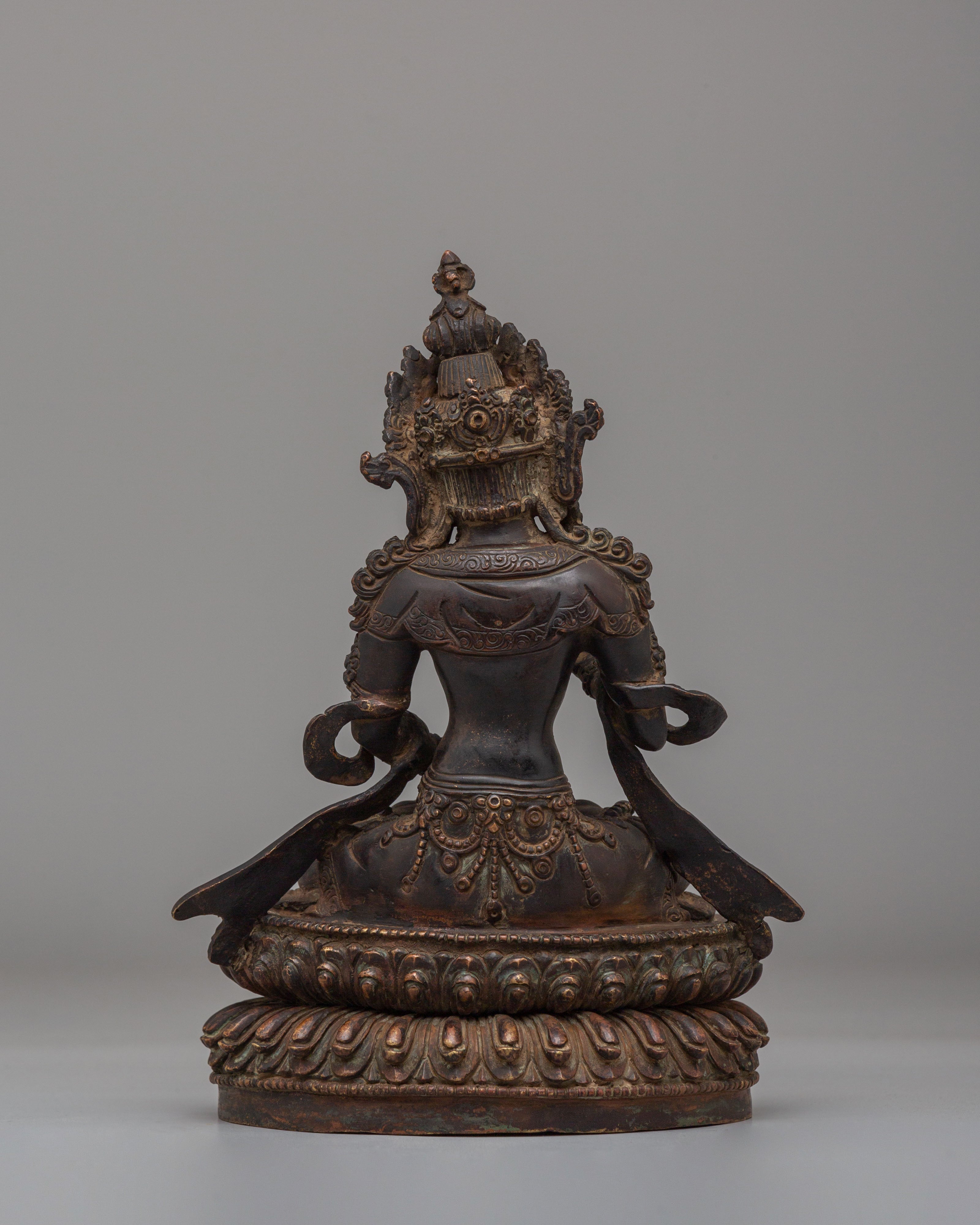 Sacred Vajrasattva Deity Statue | Copper Body Statue