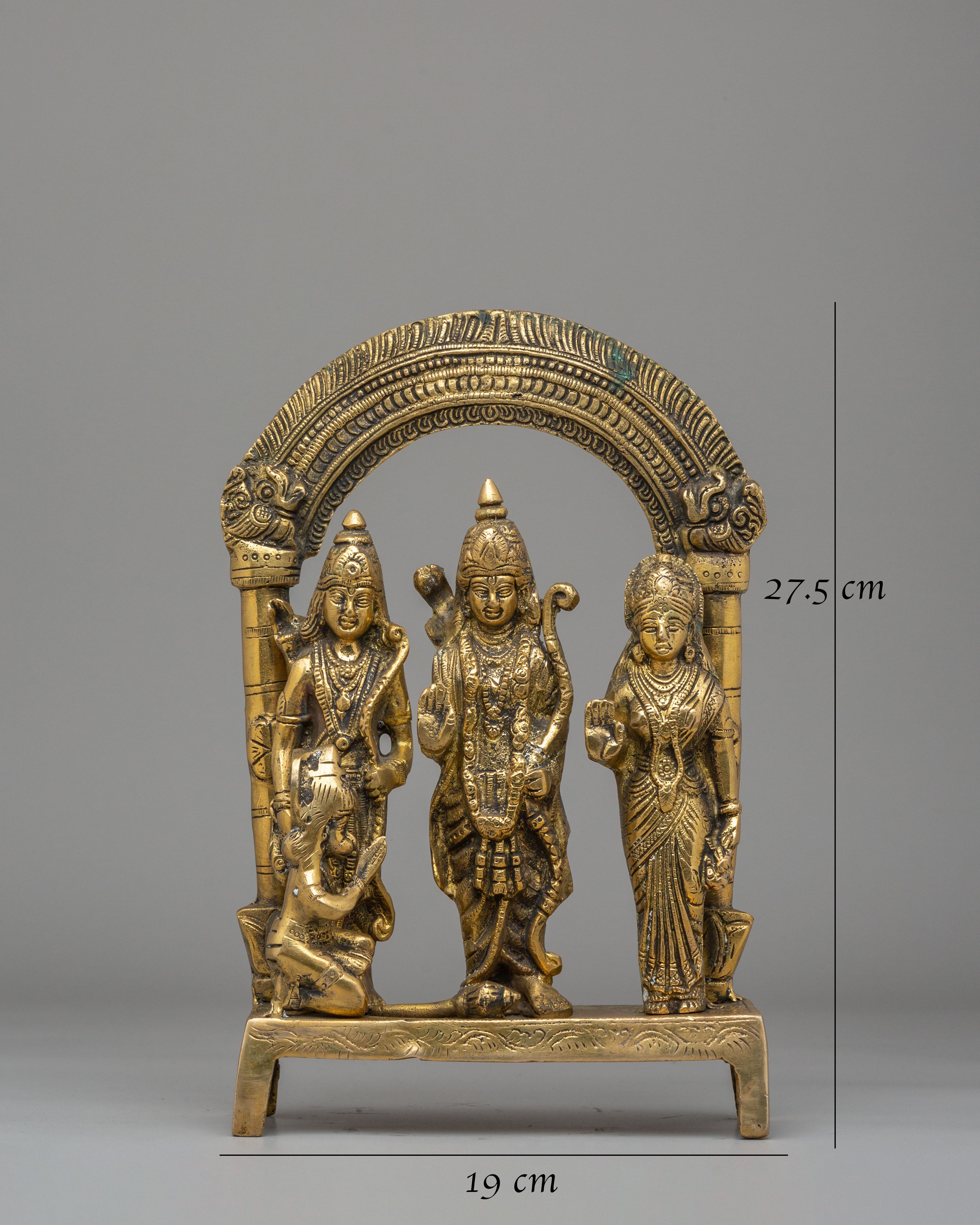 Handmade Divine Ram Darbar Sculpture | Brass Statue for Spiritual Home Decor