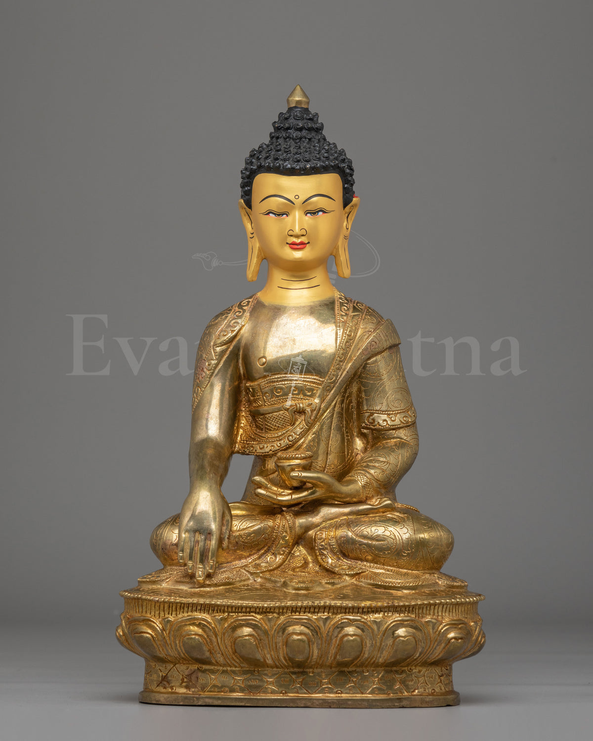 Gold Plated Shakyamuni Buddha Statue 