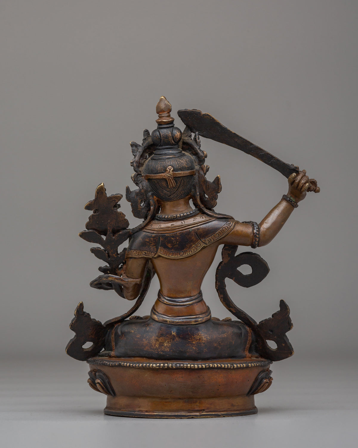 Sacred Manjushri Statue | Handcrafted Tibetan Bodhisattva Sculpture