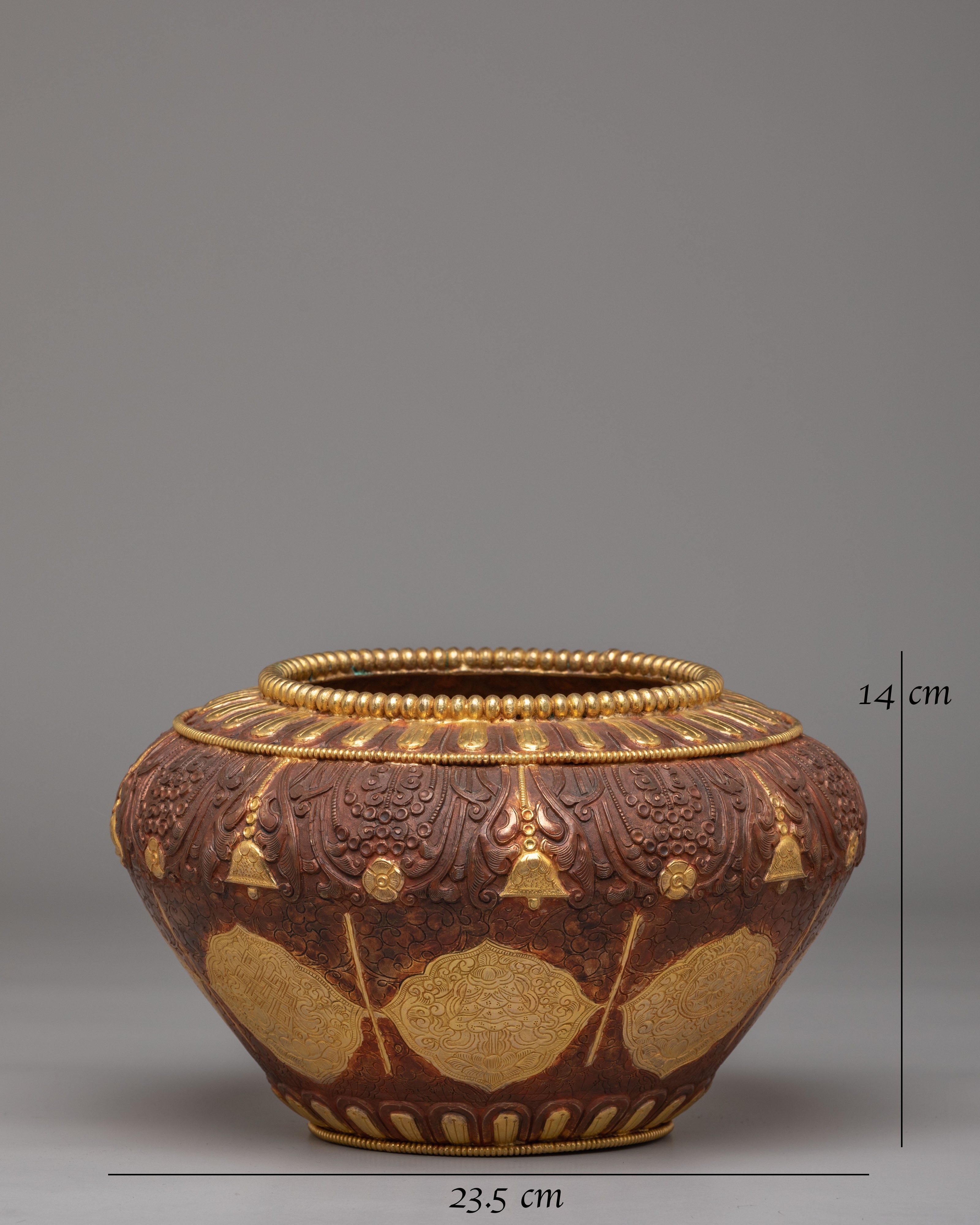 Sacred Buddhist Golpa Offering Bowl | Handcrafted Tibetan Ritual Vessel for Spiritual Practice