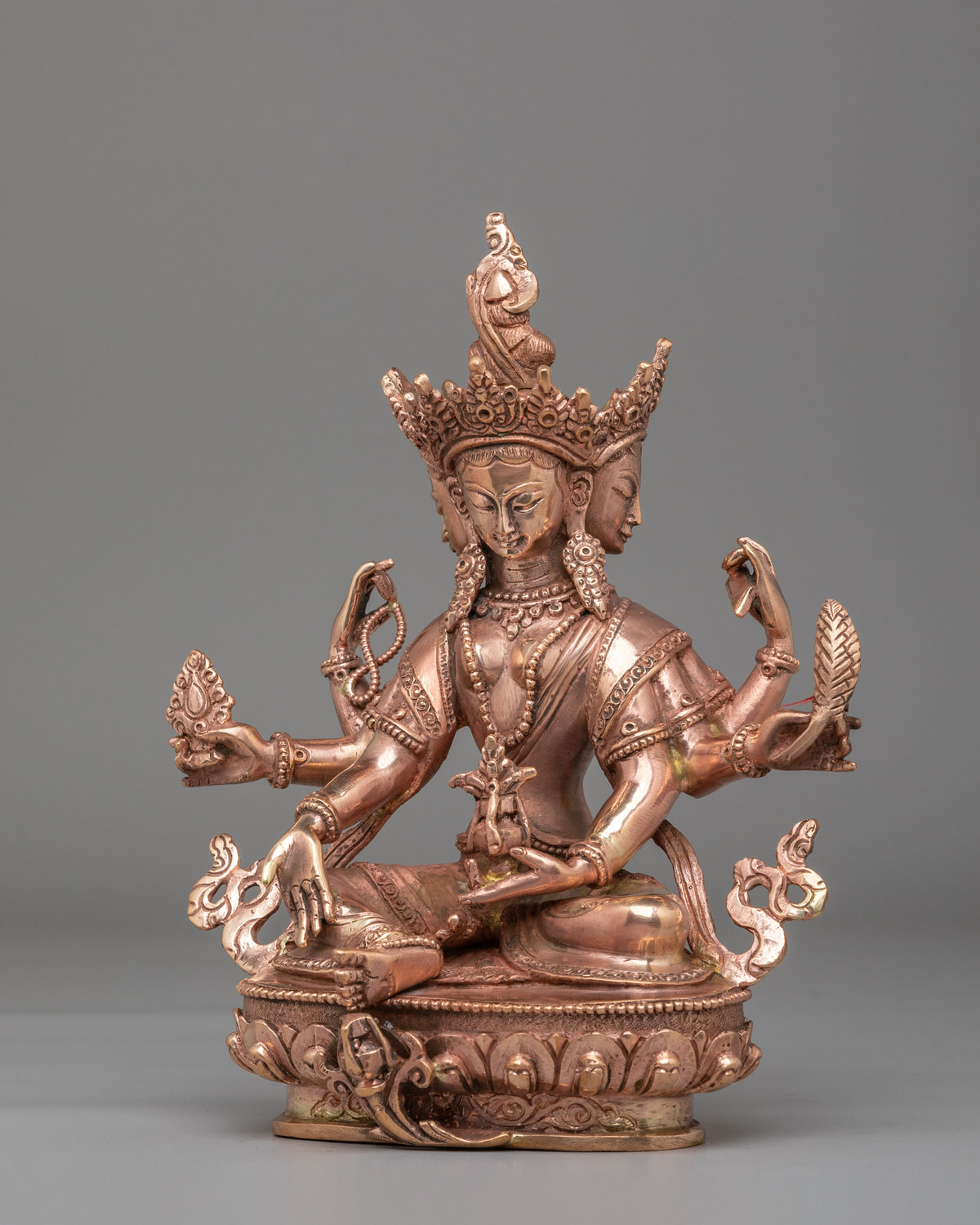 Himalayan Vasudhara Wealth Deity Statue | Handcrafted Buddhist Sculpture for Prosperity
