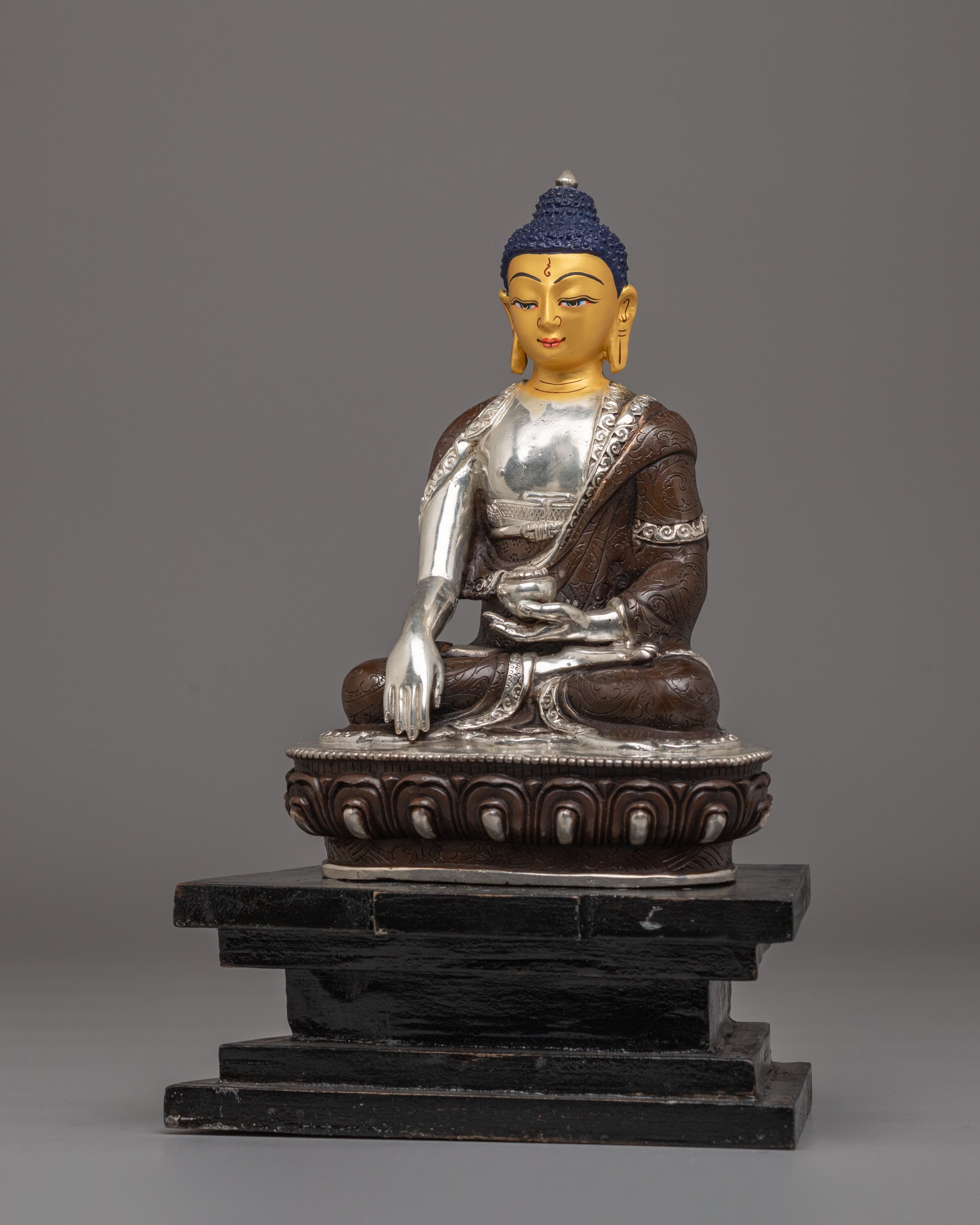 Traditional Shakyamuni Buddha Altar Statue | Himalayan Decor