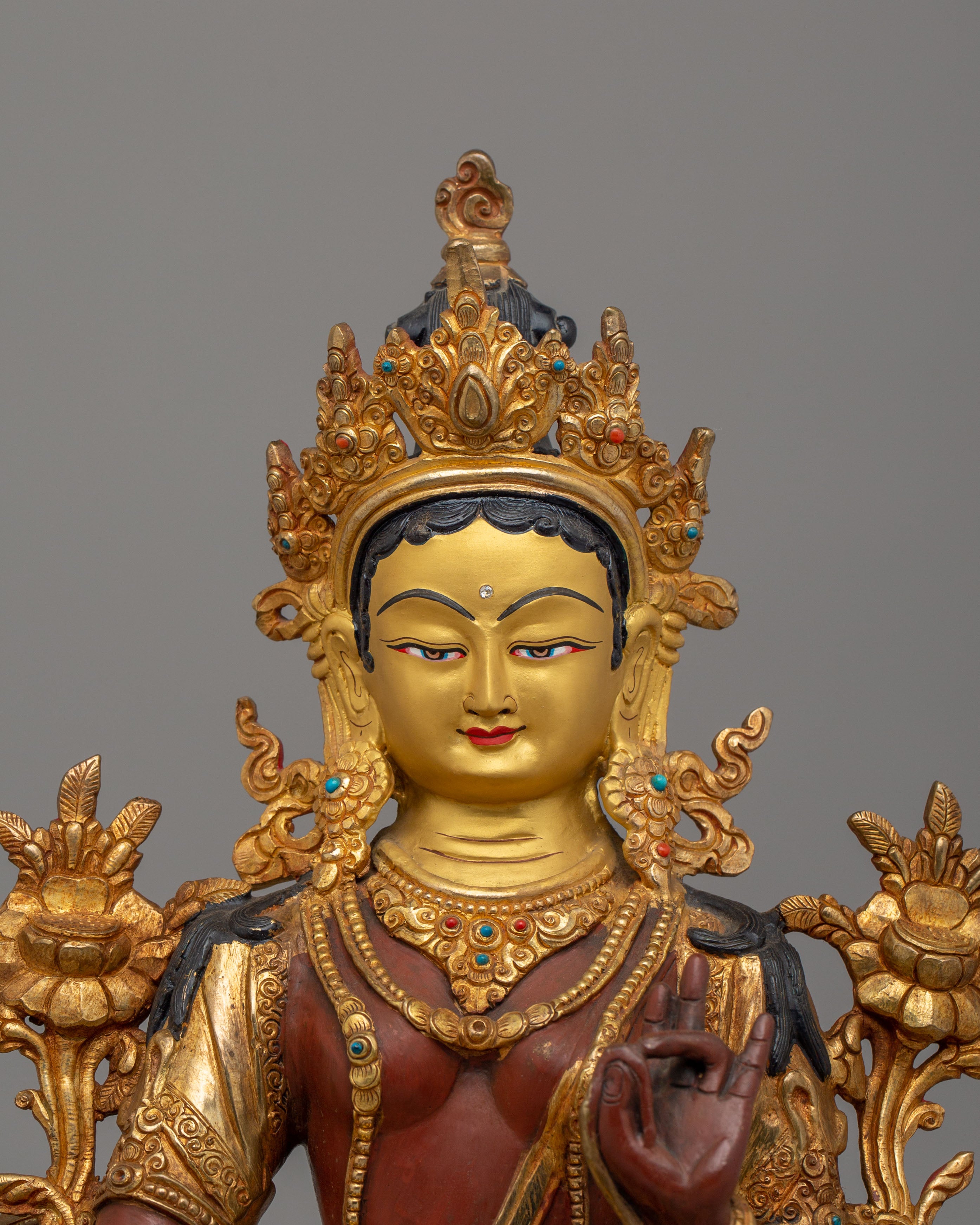 Sacred Green Tara Devotional Statue | Tibetan Copper Statue for Meditation