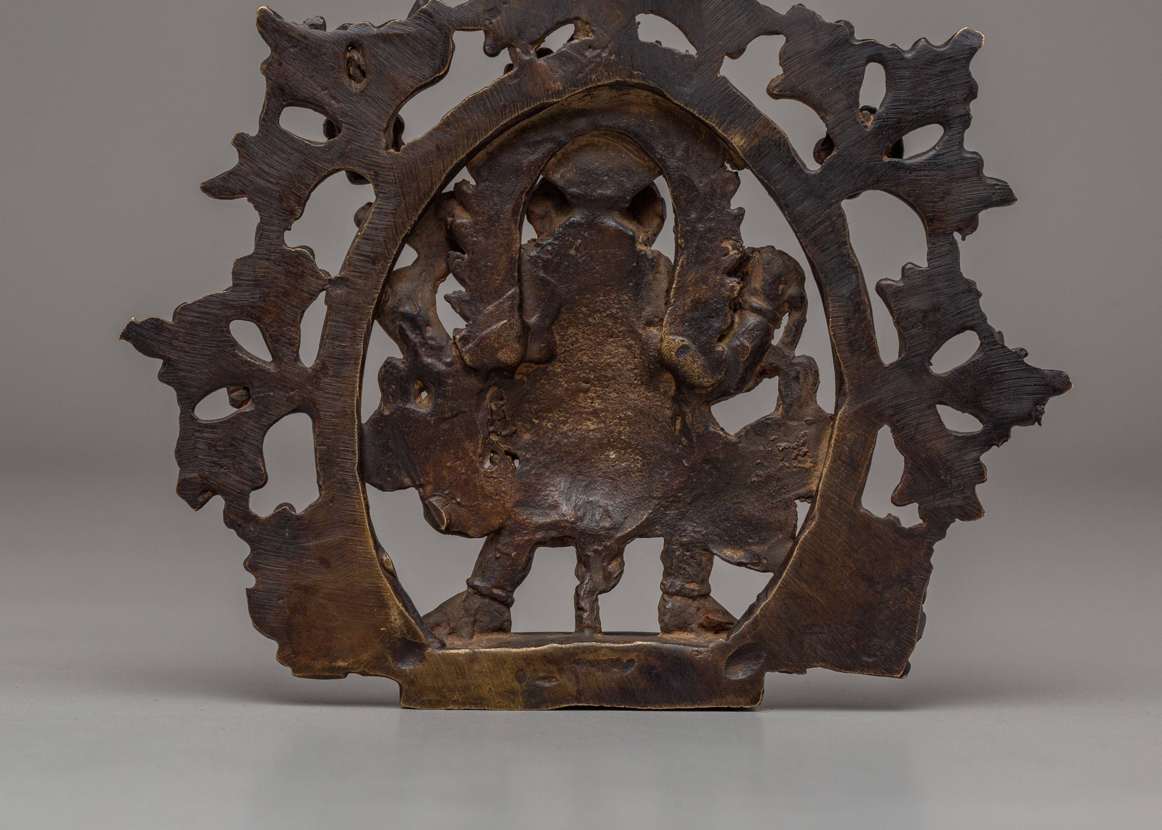 Sacred Ganapati Sculpture | Traditional Nepalese Artwork