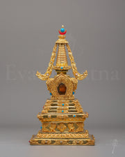 Gold Plated Altar Enlightenment Stupa