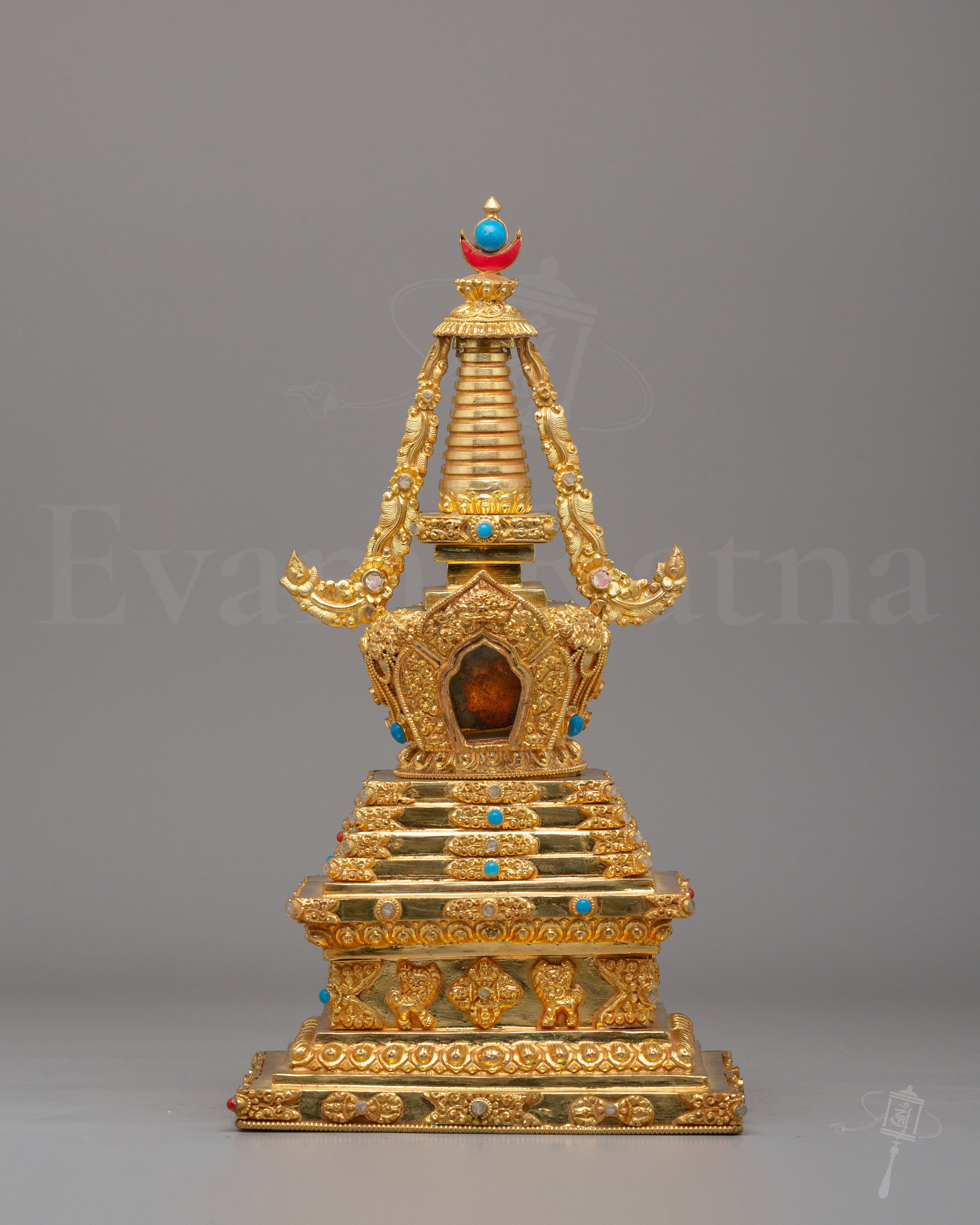Gold Plated Altar Enlightenment Stupa