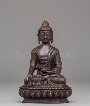 Oxidized Handcrafted Ratnasambhava Statue