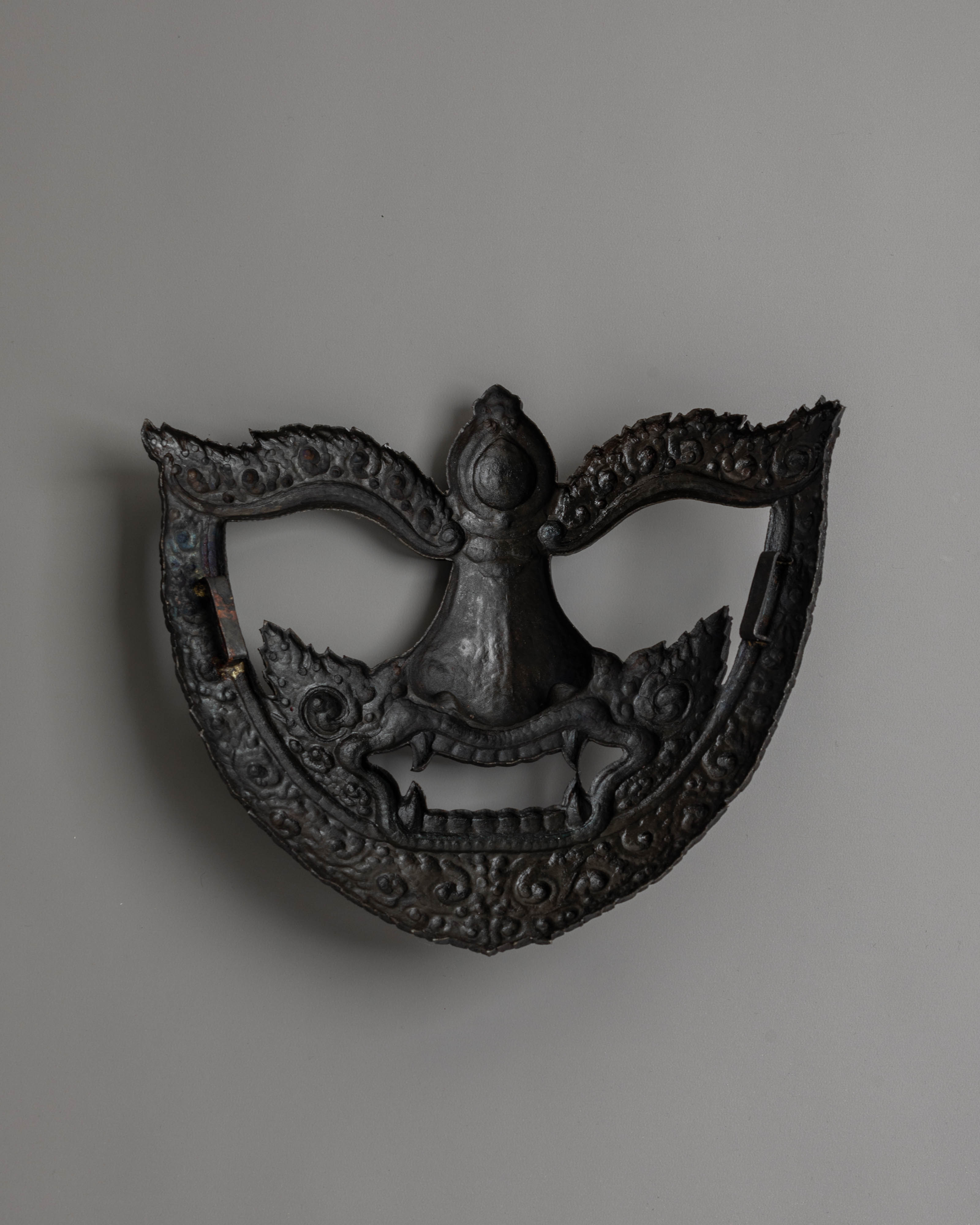 Traditional Tibetan Mask for Decor | Handcrafted Iron Tibetan Face Mask
