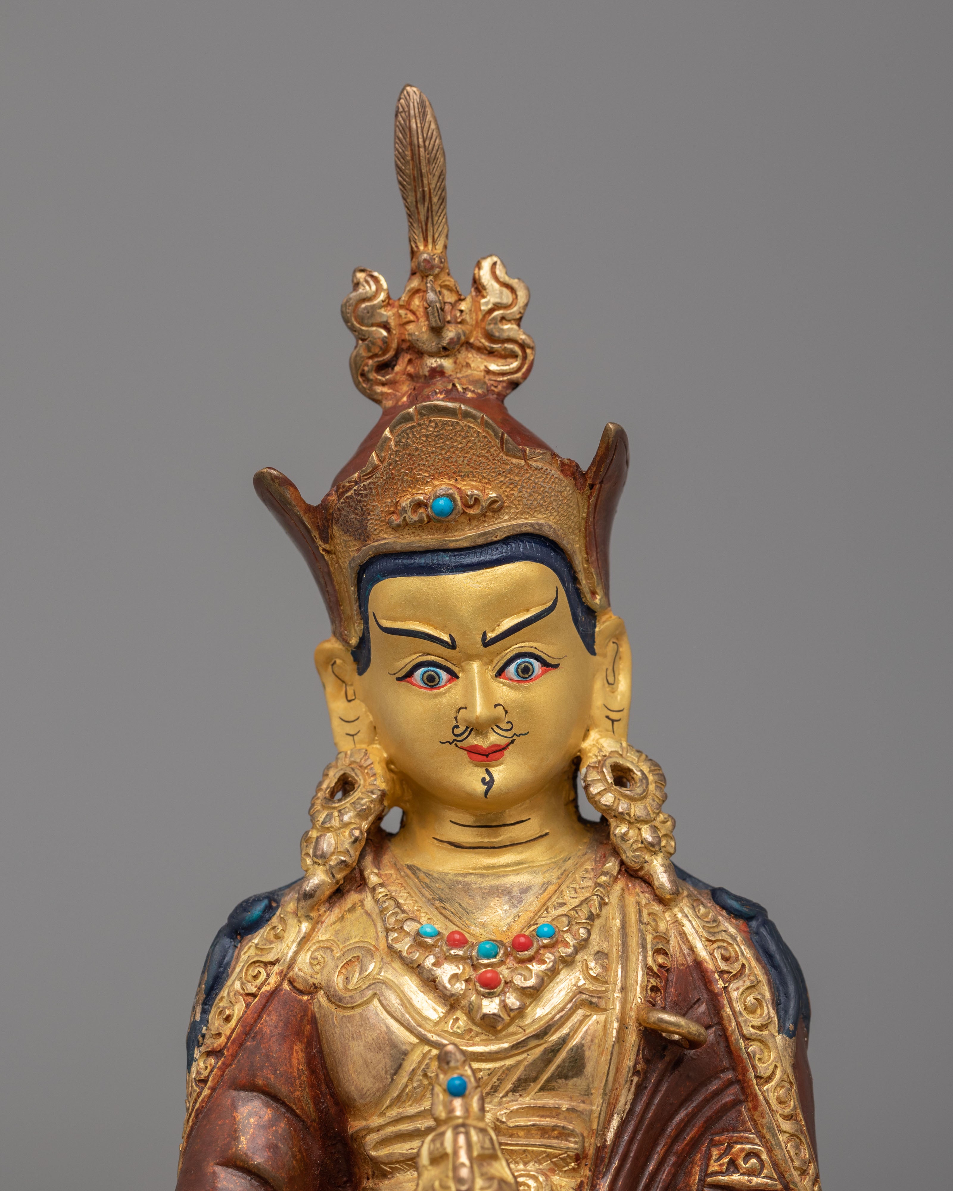 Buddhist Guru Rinpoche Statue | Spiritual Decor for Meditation & Rituals